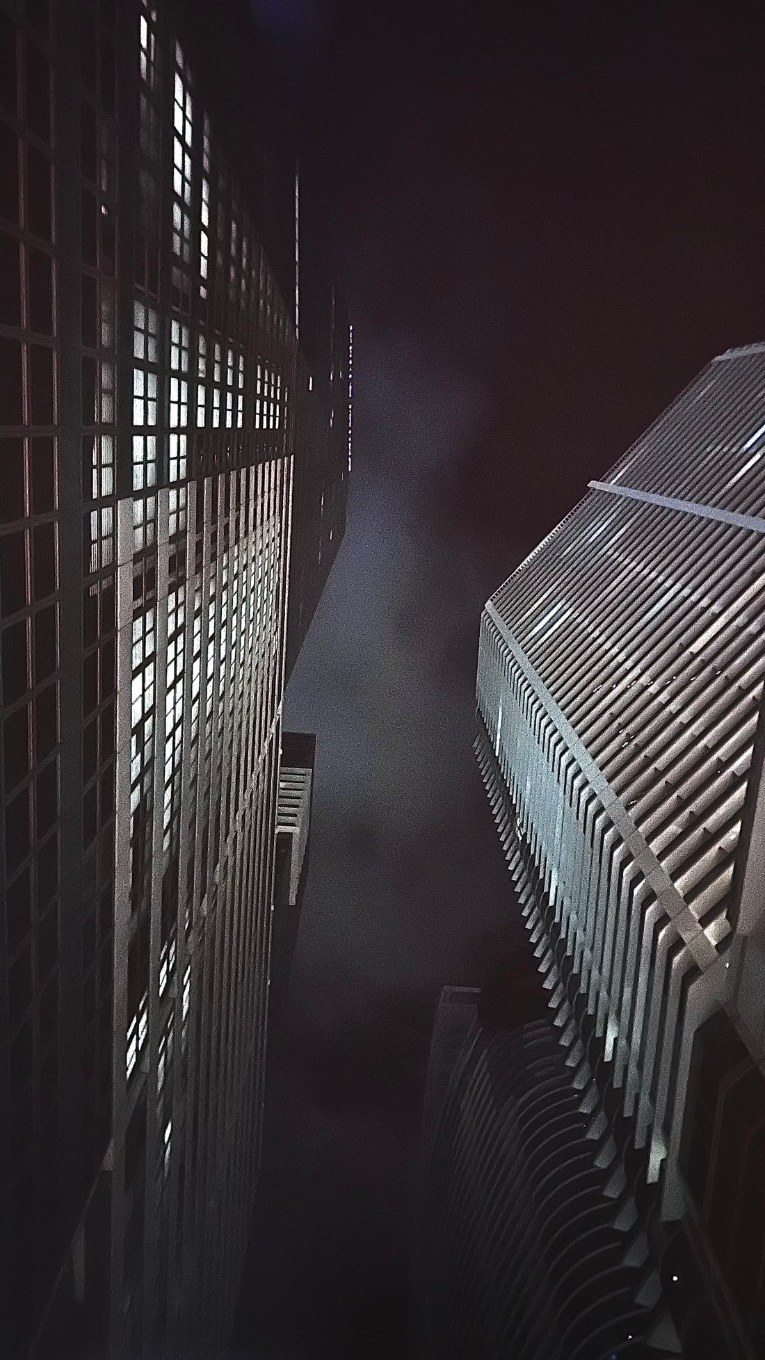 Tunnel in the Perspective: City Night Skies