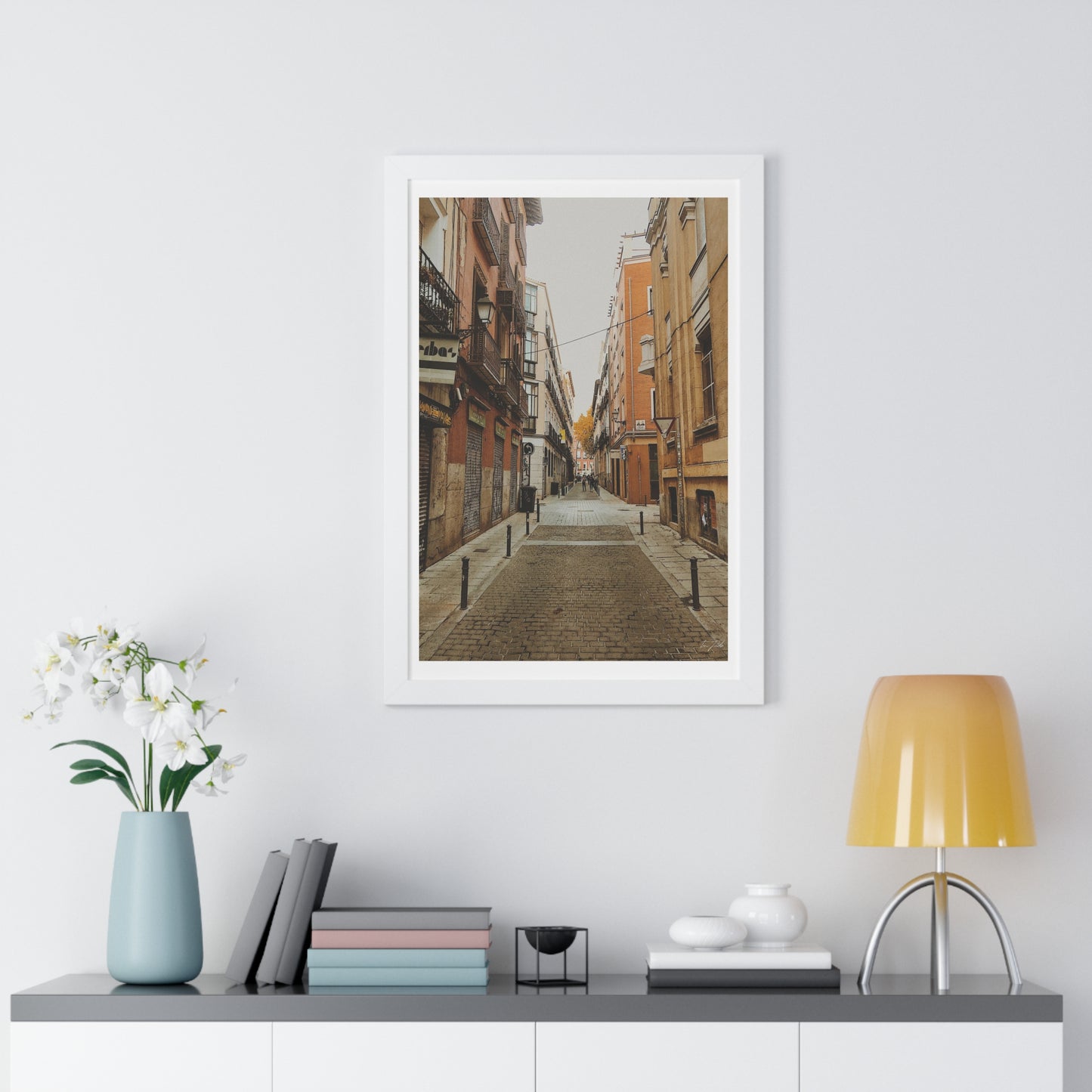 Nostalgic Streets - Framed Vertical Poster