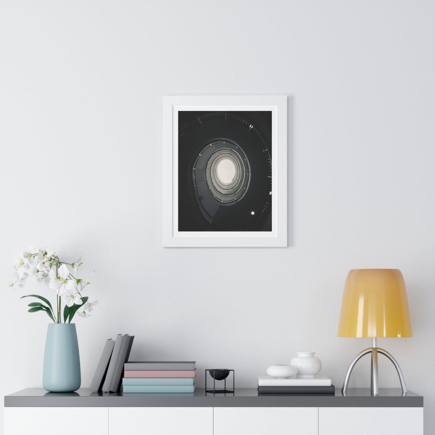 Spiral Staircase - Framed Vertical Poster