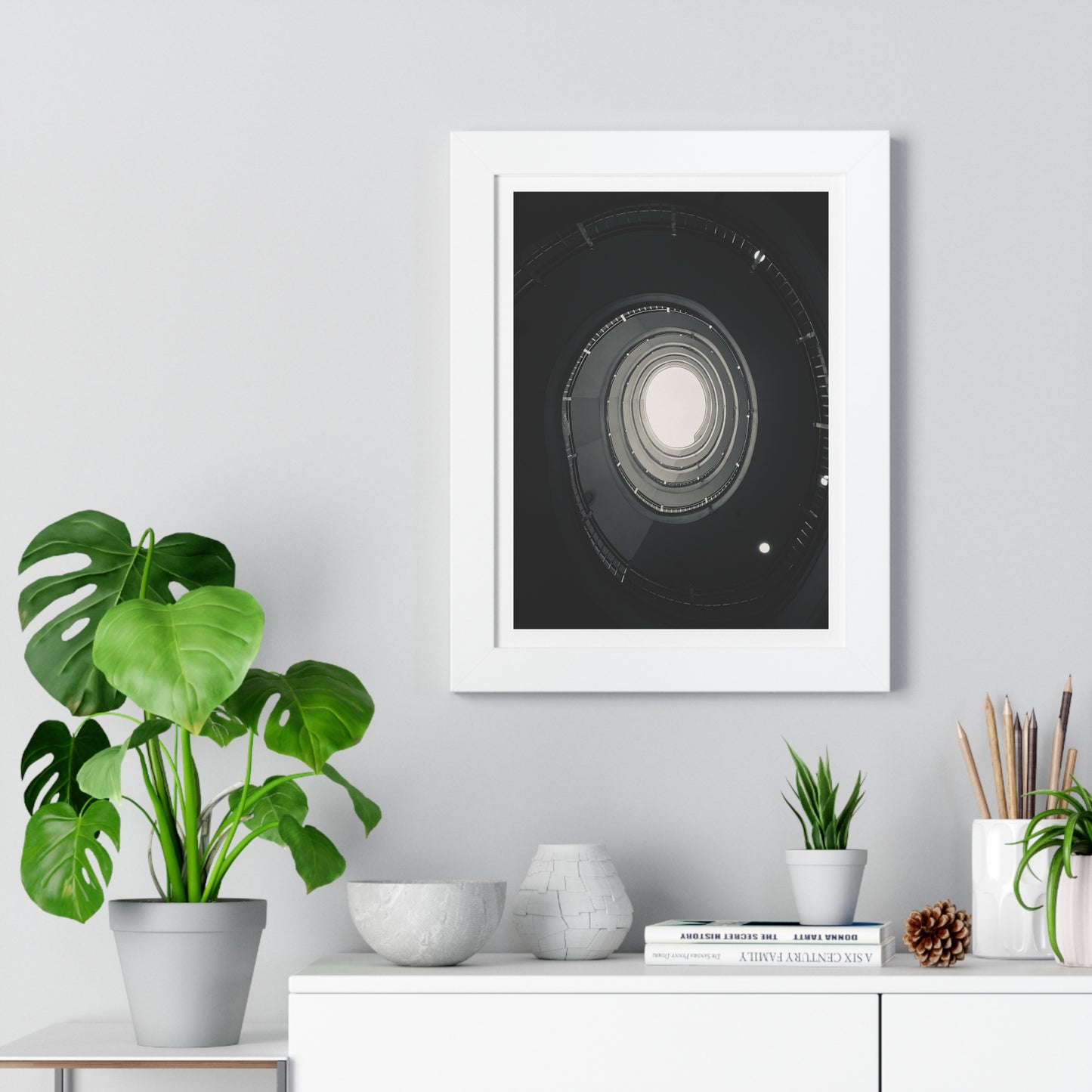 Spiral Staircase - Framed Vertical Poster