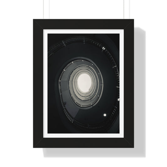 Spiral Staircase - Framed Vertical Poster