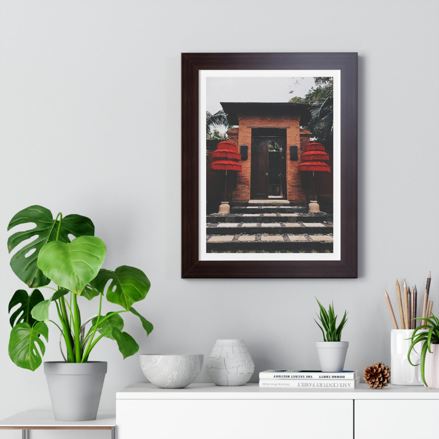 Indonesian Entrance - Framed Vertical Poster