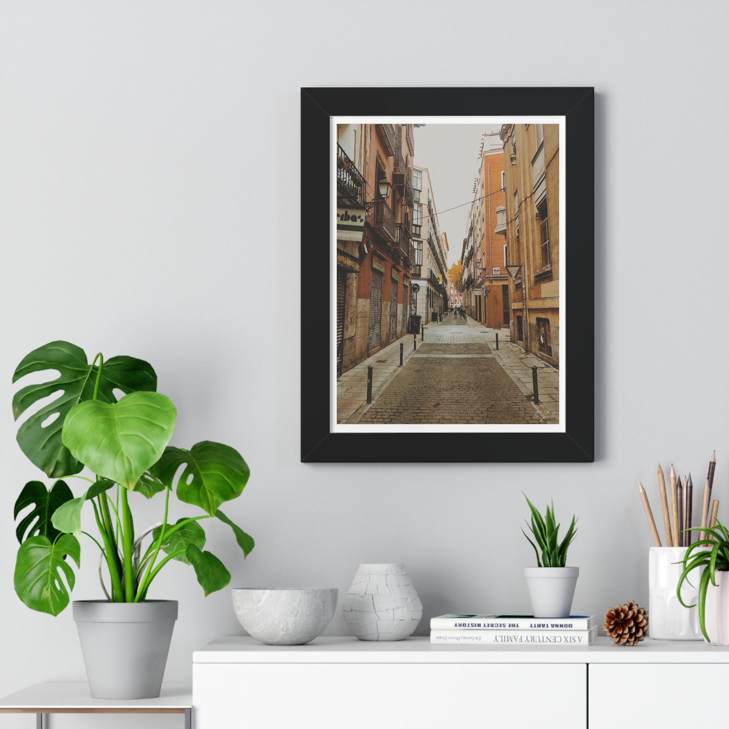 Nostalgic Streets - Framed Vertical Poster