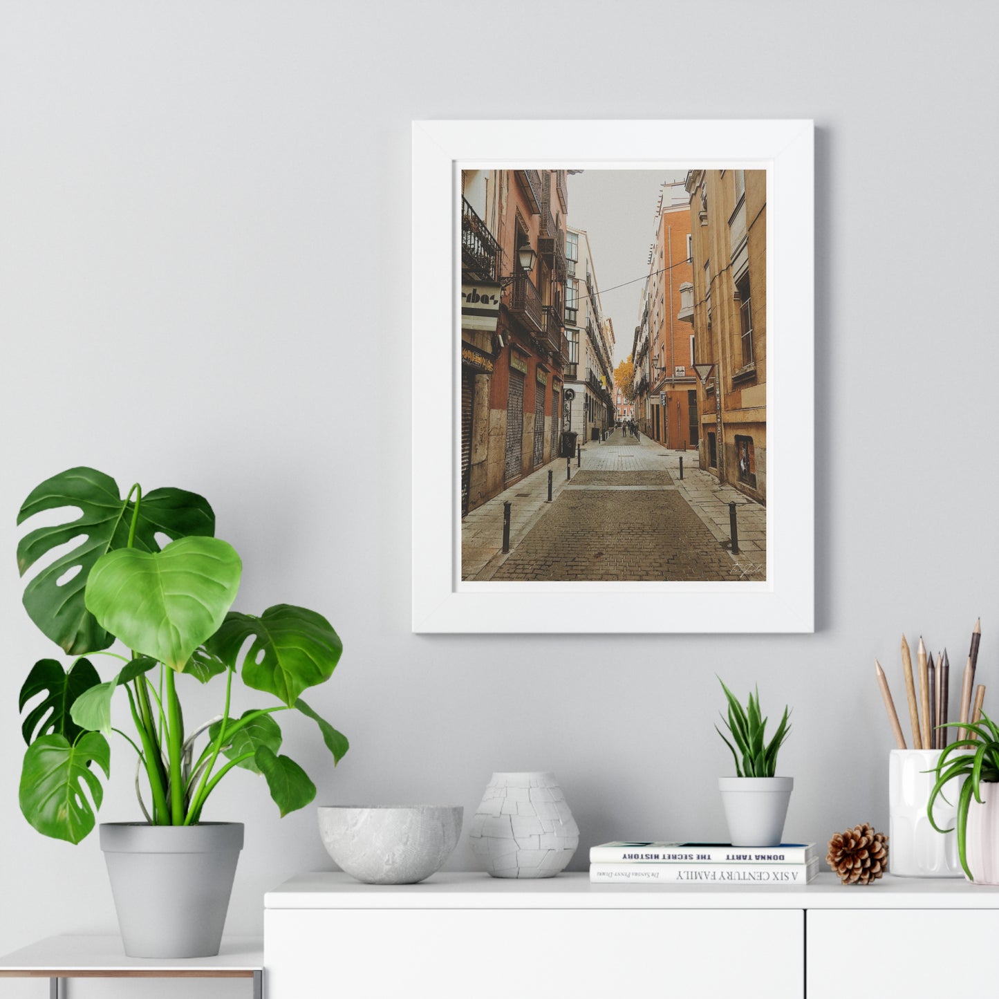 Nostalgic Streets - Framed Vertical Poster