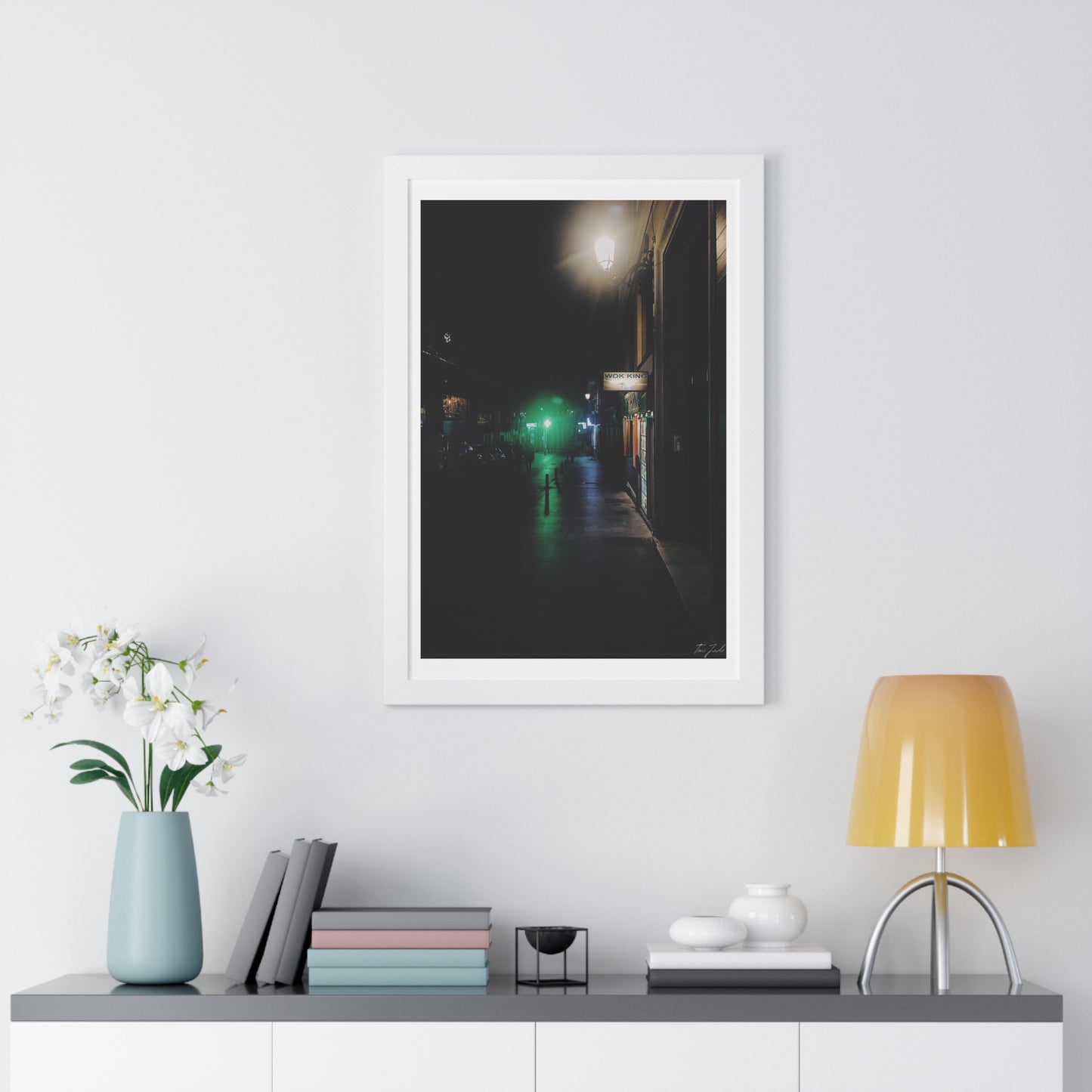 Night in Madrid - Framed Vertical Poster