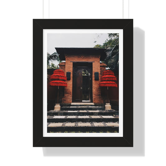 Indonesian Entrance - Framed Vertical Poster