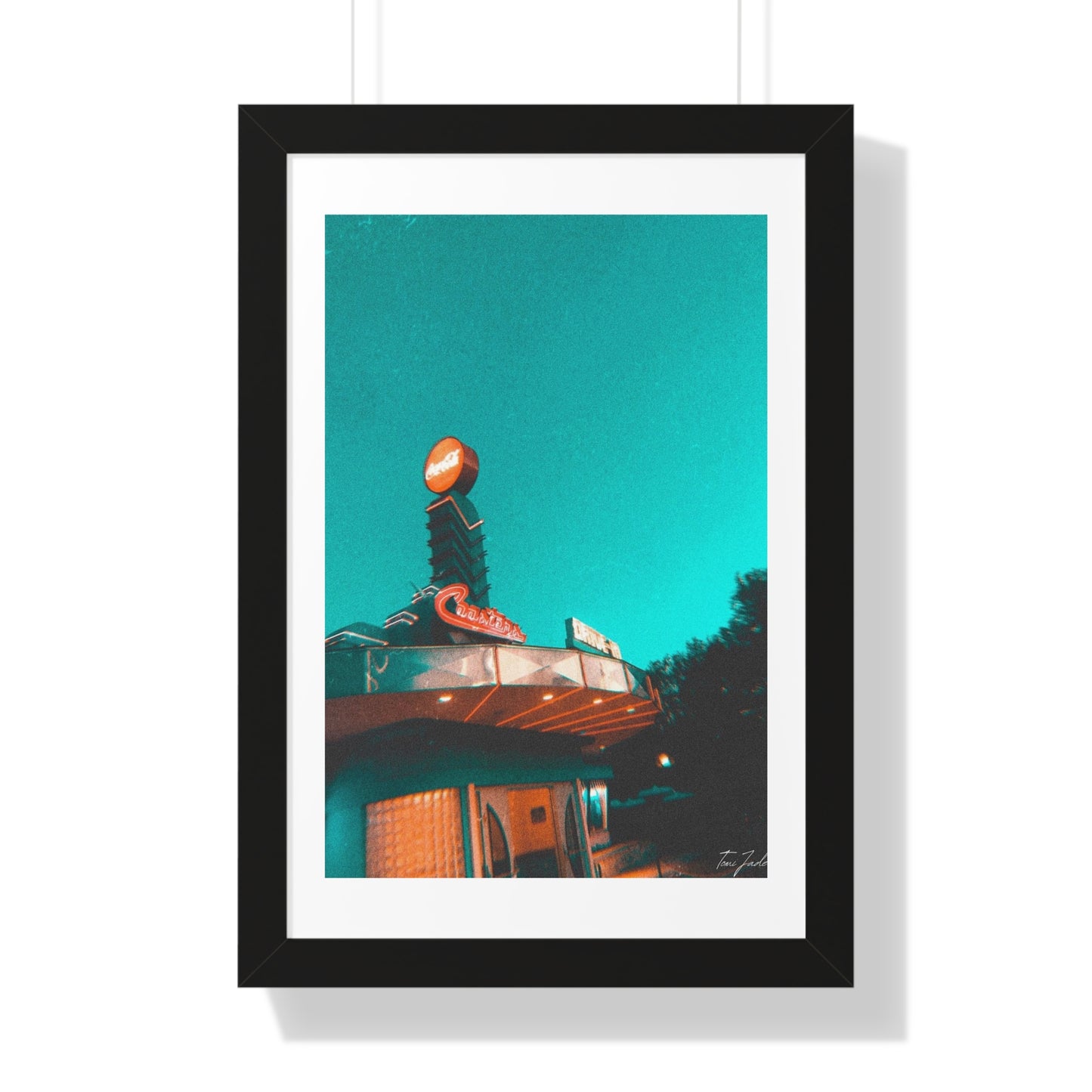 Coasters Drive In - Framed Vertical Poster