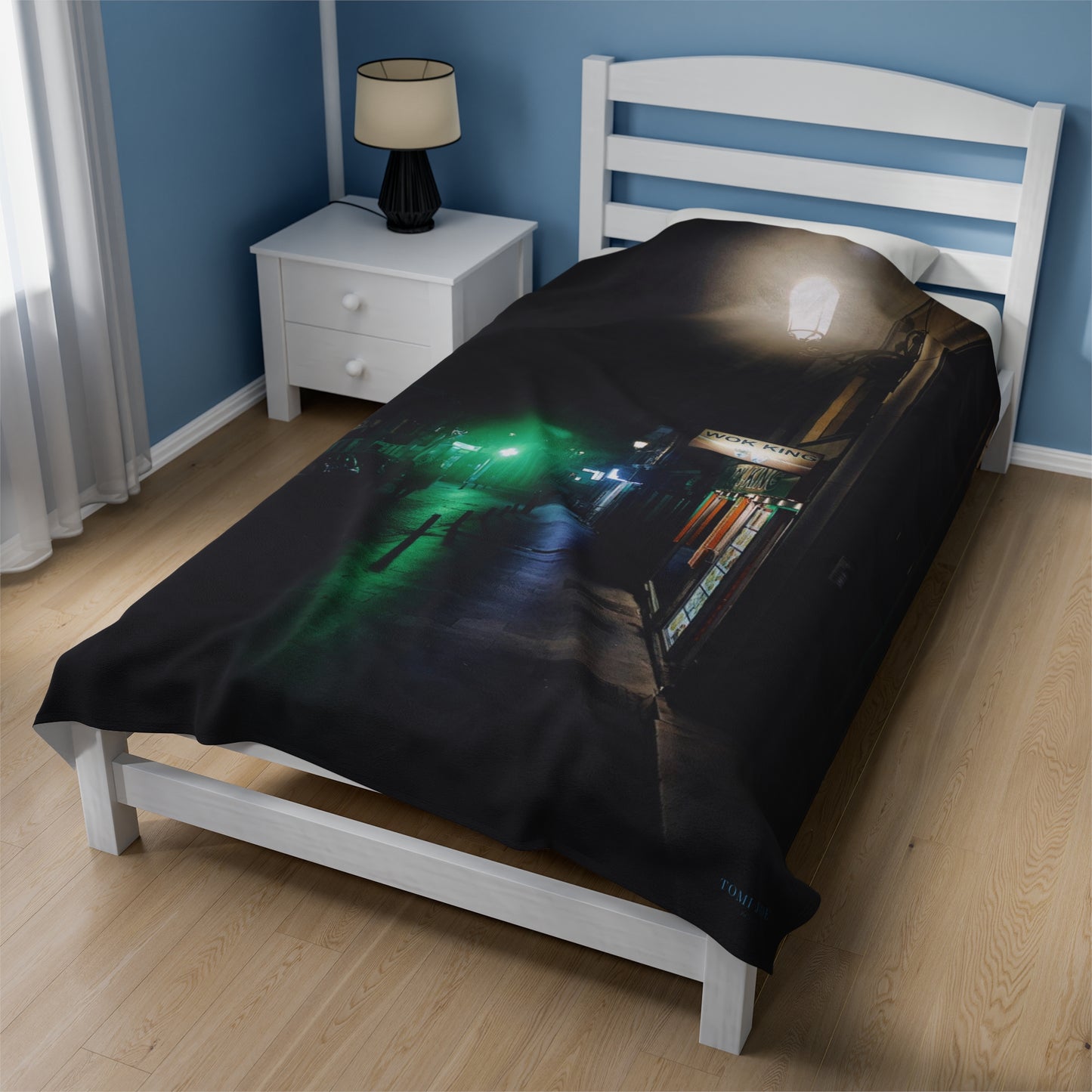 Night in Madrid - Velveteen Plush Blanket