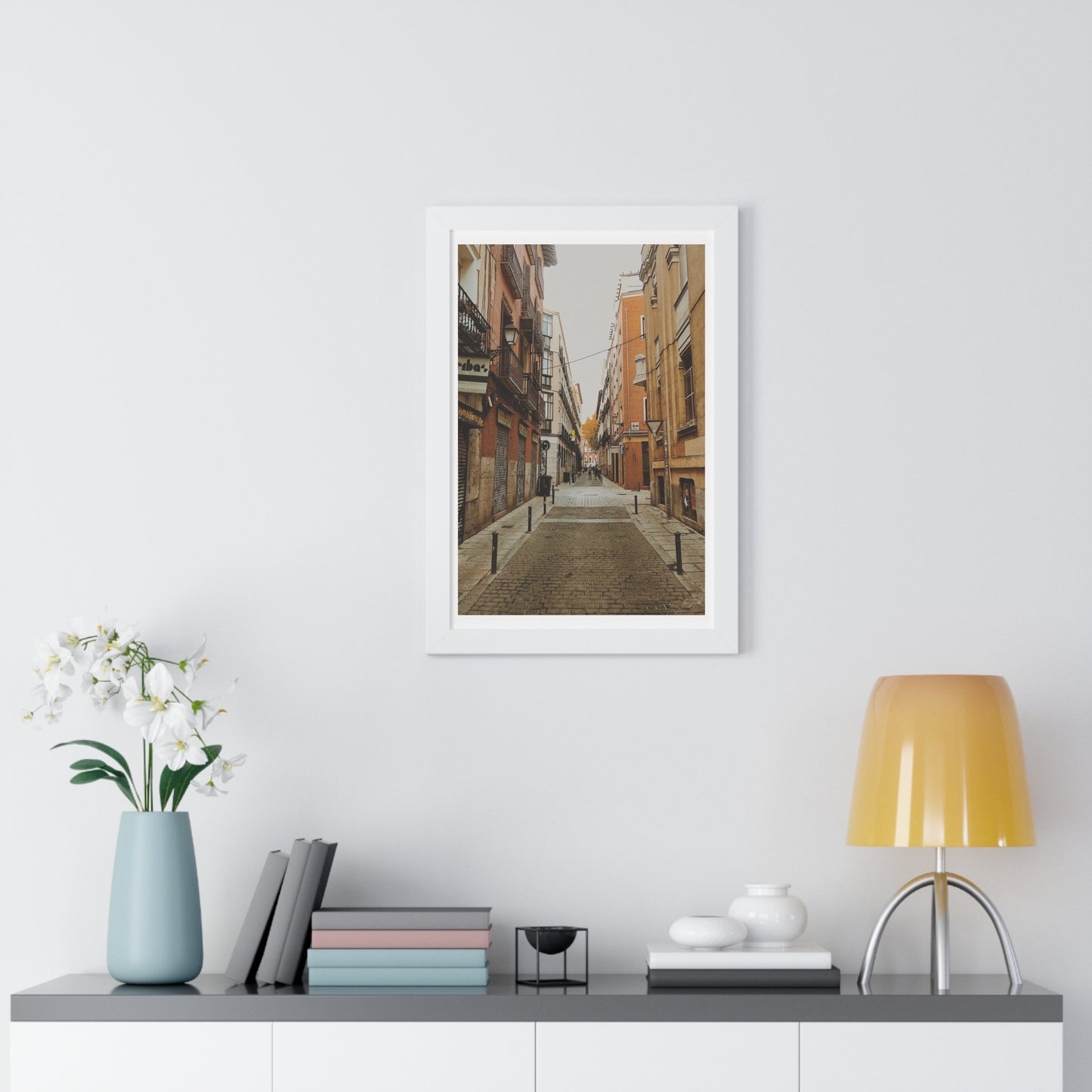 Nostalgic Streets - Framed Vertical Poster
