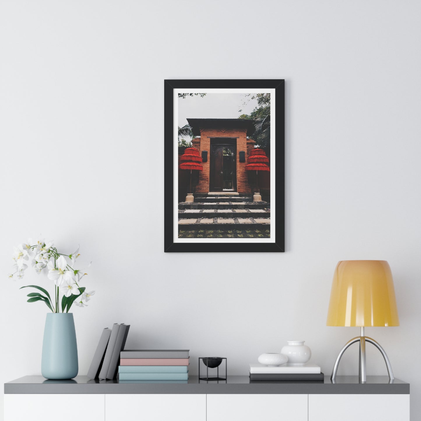 Indonesian Entrance - Framed Vertical Poster