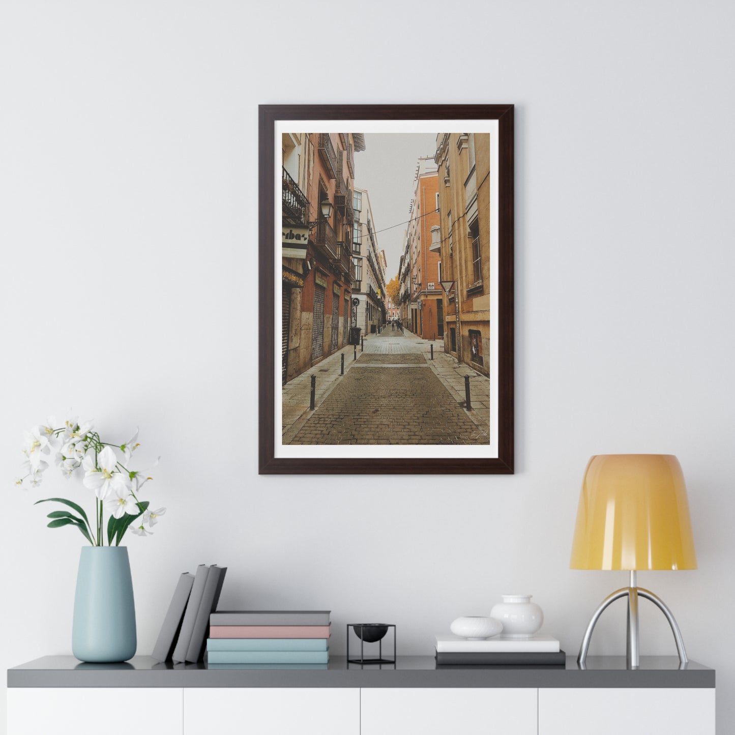 Nostalgic Streets - Framed Vertical Poster