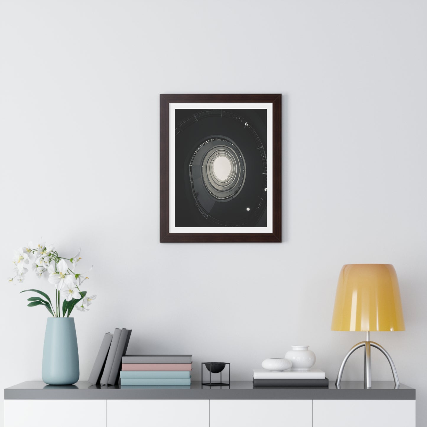 Spiral Staircase - Framed Vertical Poster