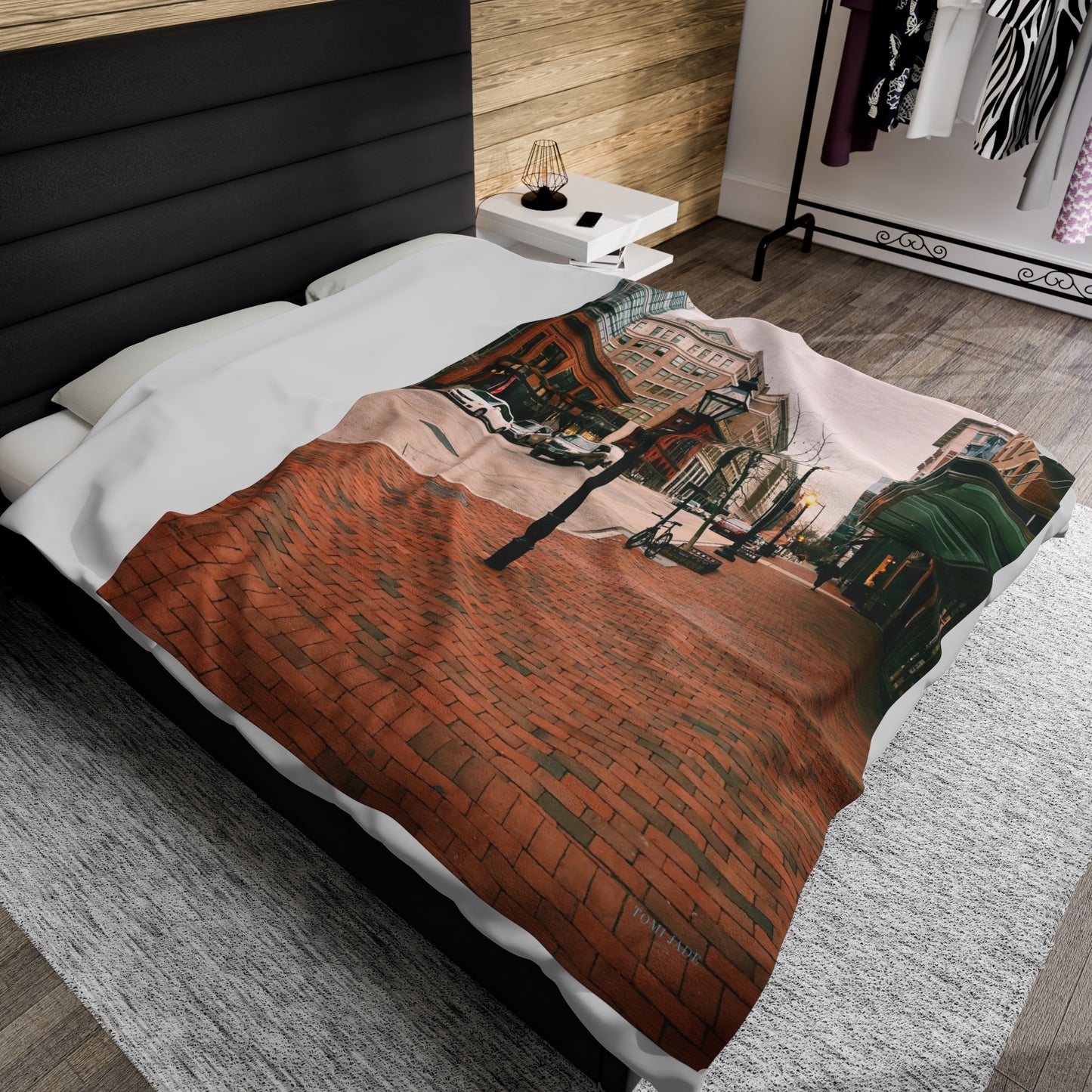 Eleventh Street - Velveteen Plush Blanket