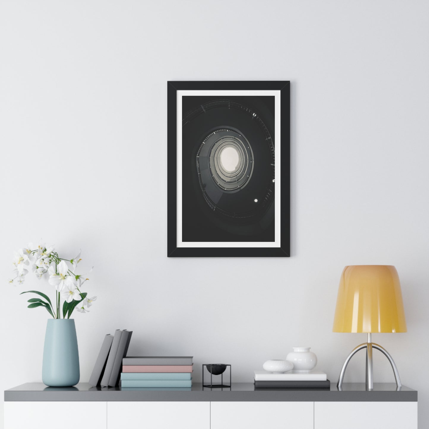 Spiral Staircase - Framed Vertical Poster