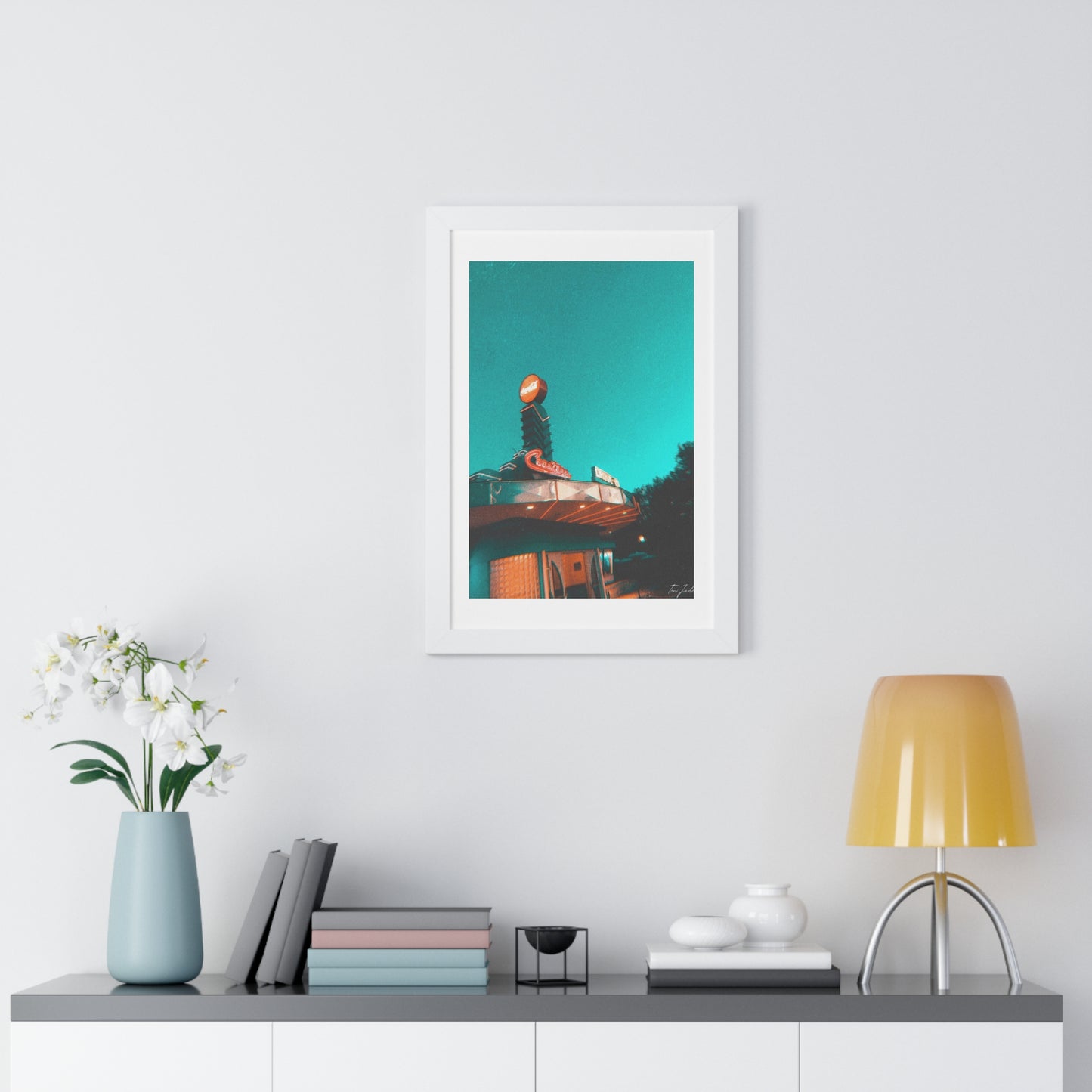 Coasters Drive In - Framed Vertical Poster