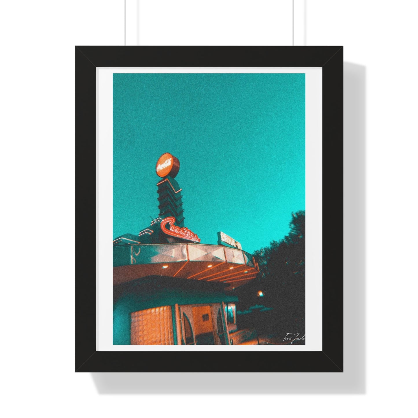 Coasters Drive In - Framed Vertical Poster