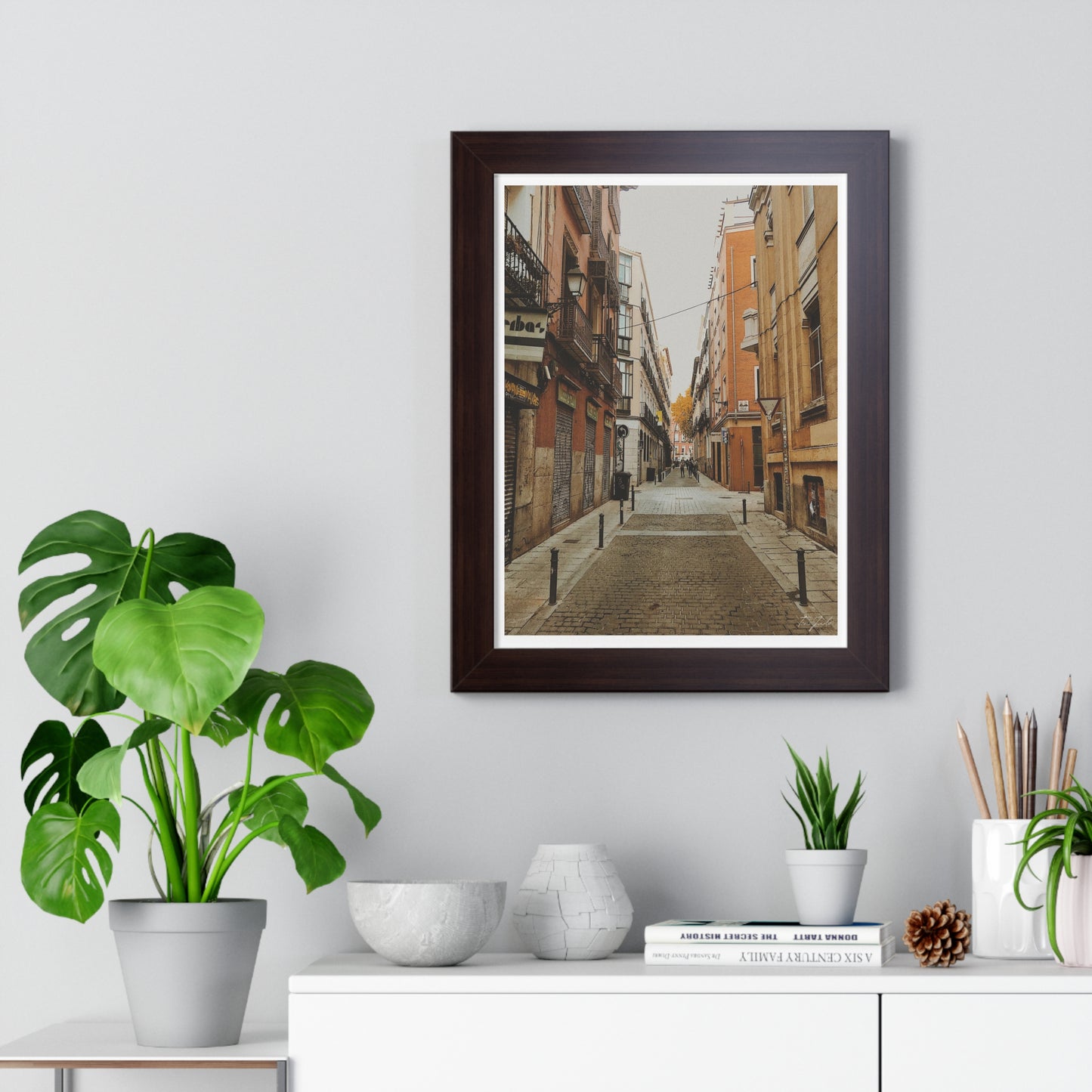 Nostalgic Streets - Framed Vertical Poster