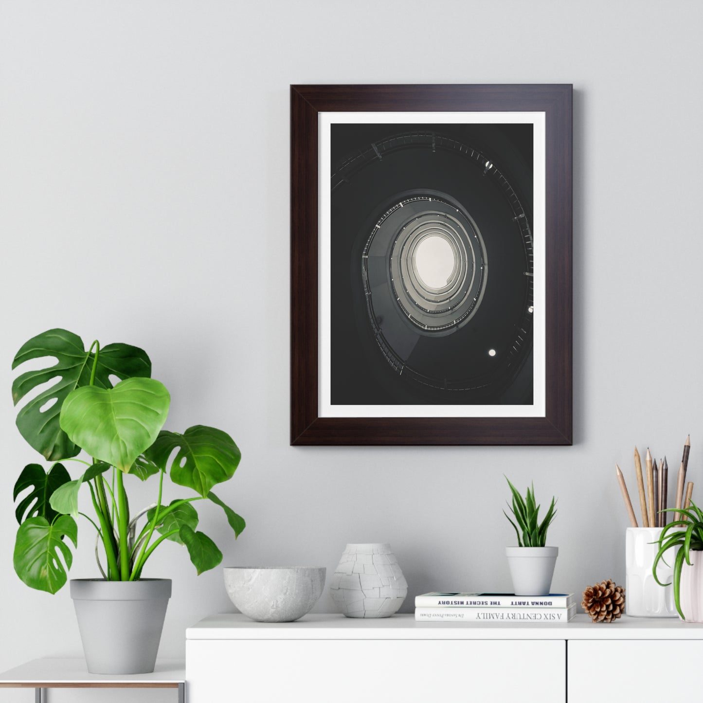 Spiral Staircase - Framed Vertical Poster