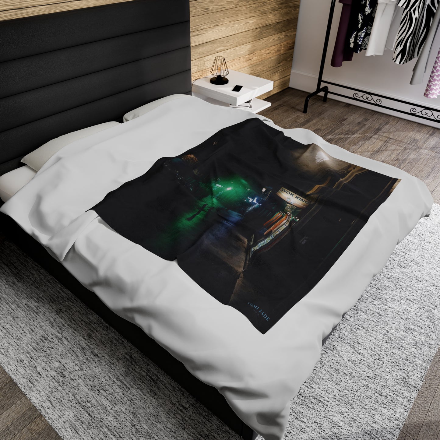 Night in Madrid - Velveteen Plush Blanket