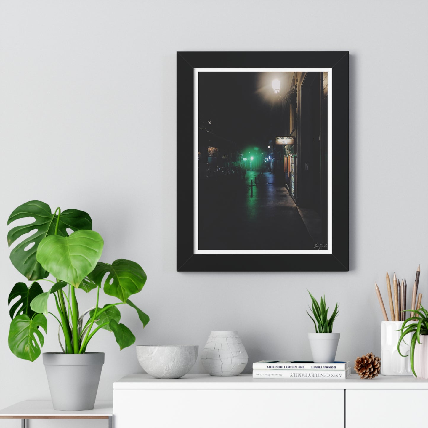 Night in Madrid - Framed Vertical Poster