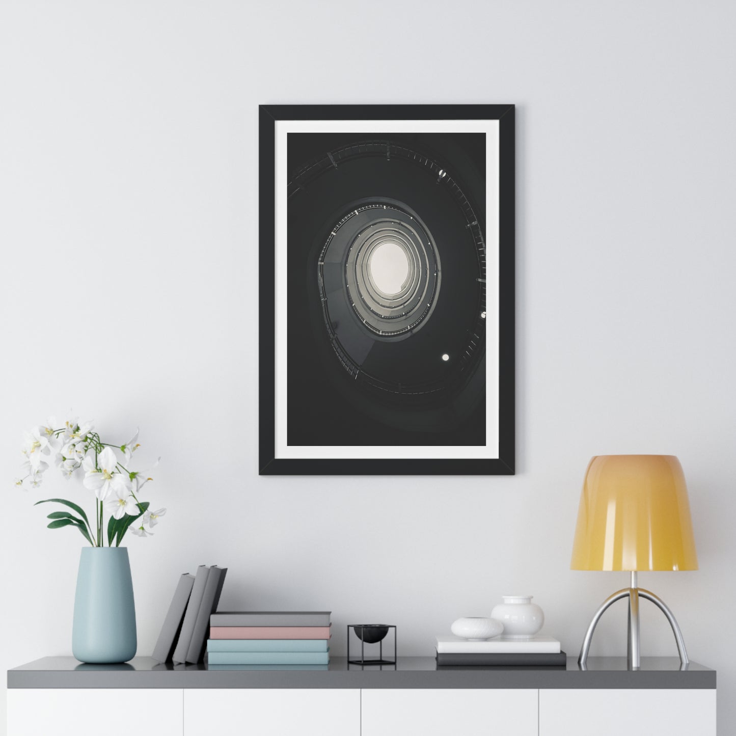 Spiral Staircase - Framed Vertical Poster