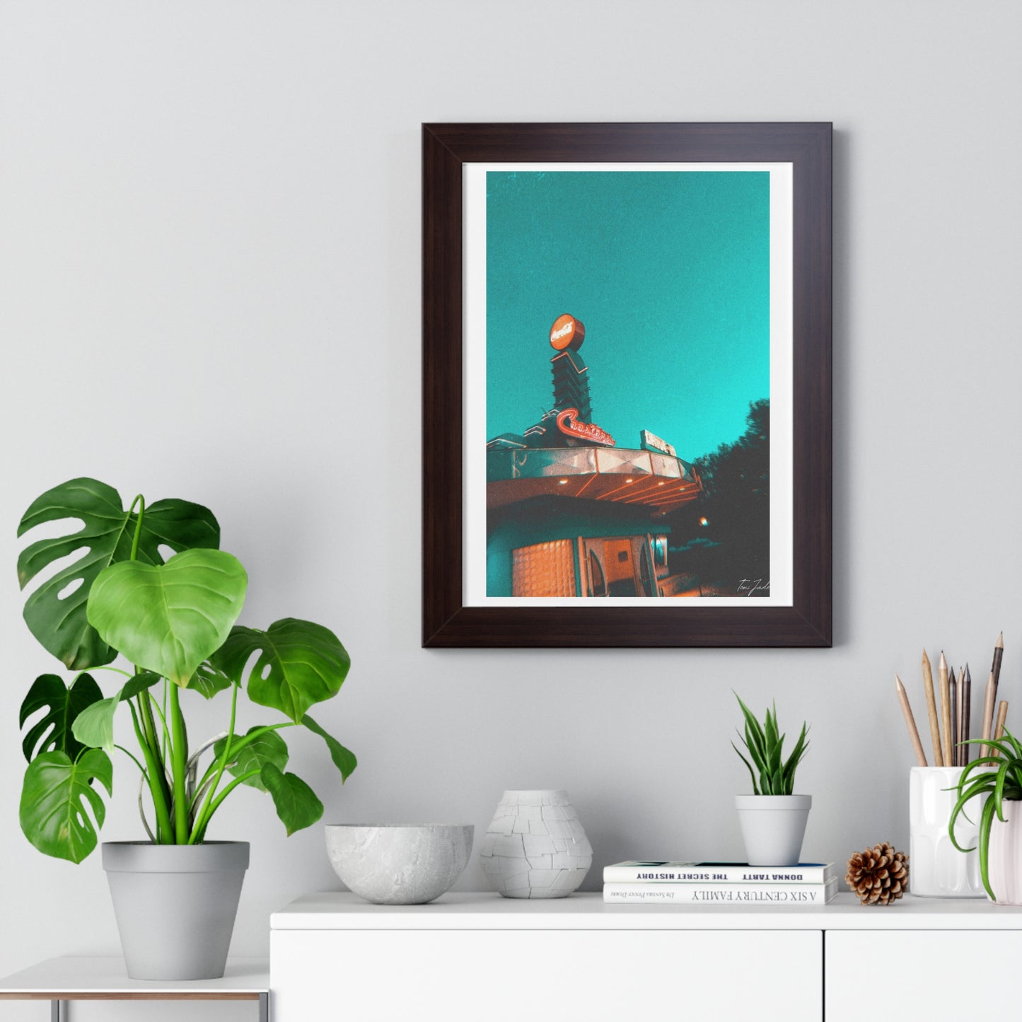 Coasters Drive In - Framed Vertical Poster