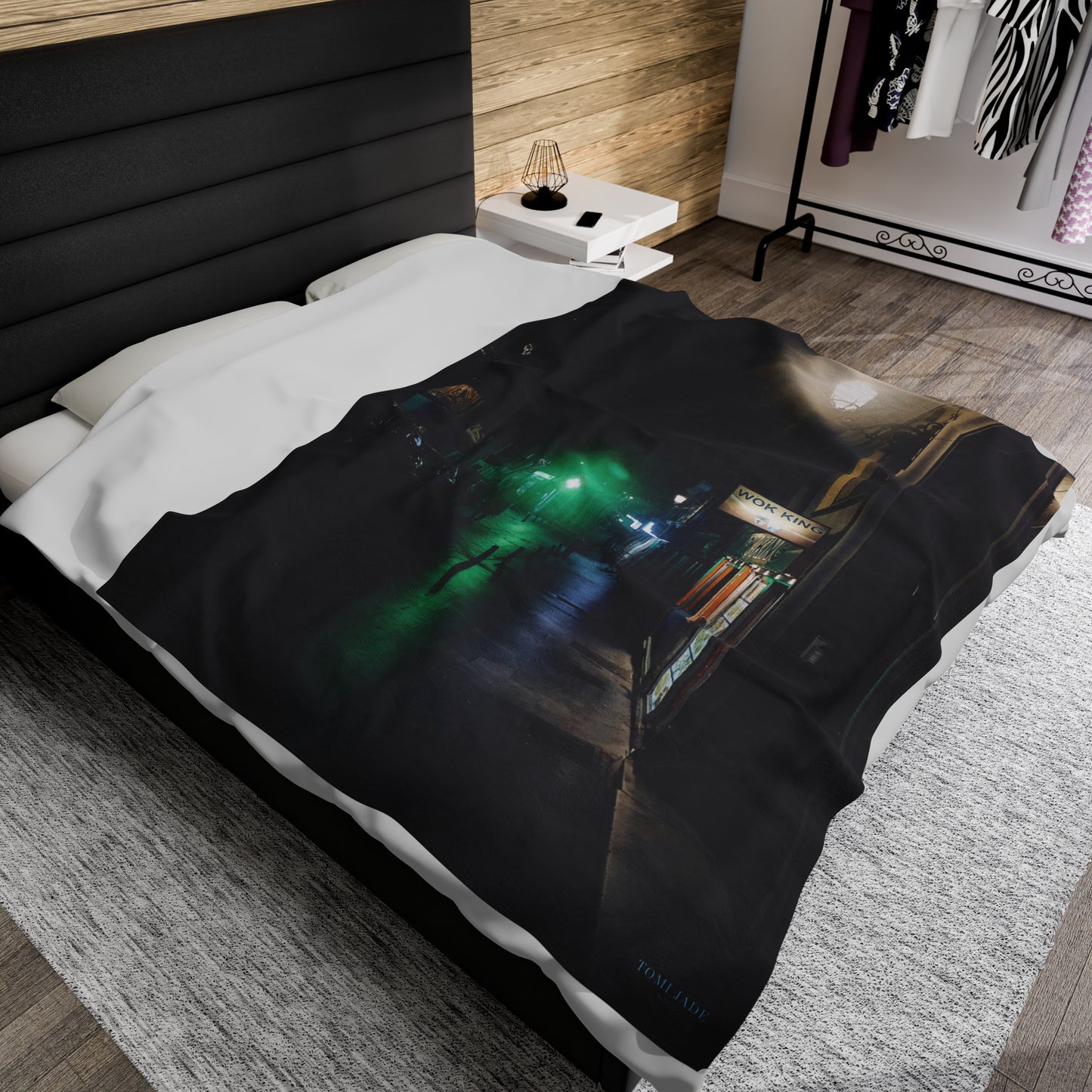 Night in Madrid - Velveteen Plush Blanket