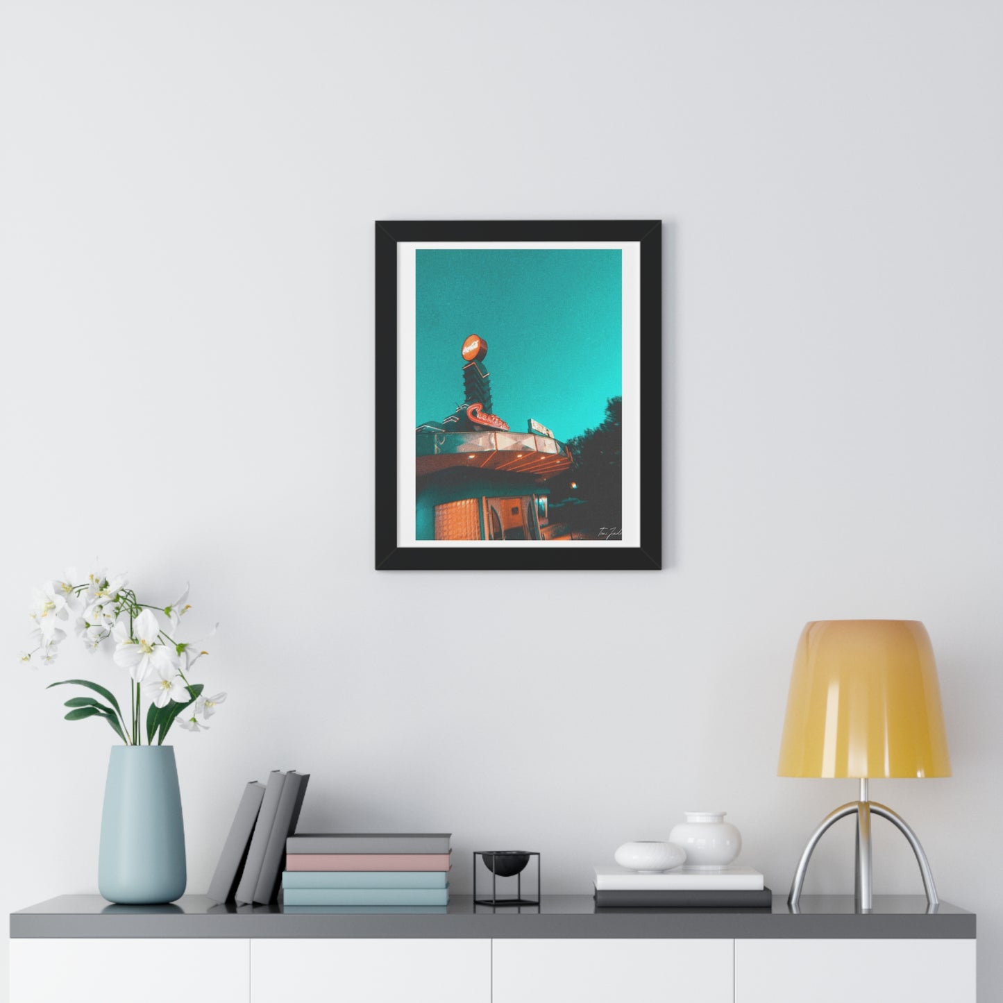 Coasters Drive In - Framed Vertical Poster
