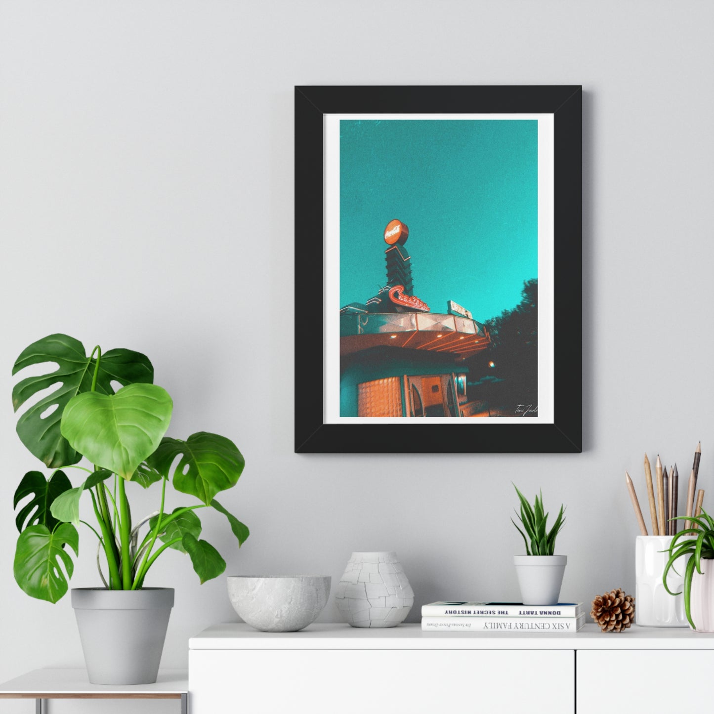 Coasters Drive In - Framed Vertical Poster