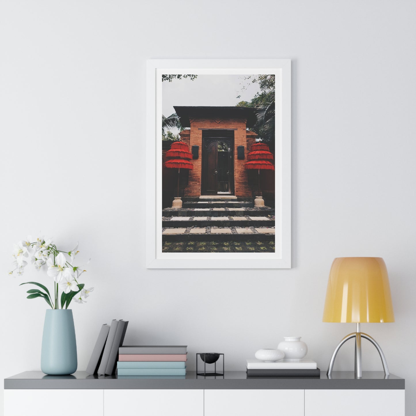 Indonesian Entrance - Framed Vertical Poster