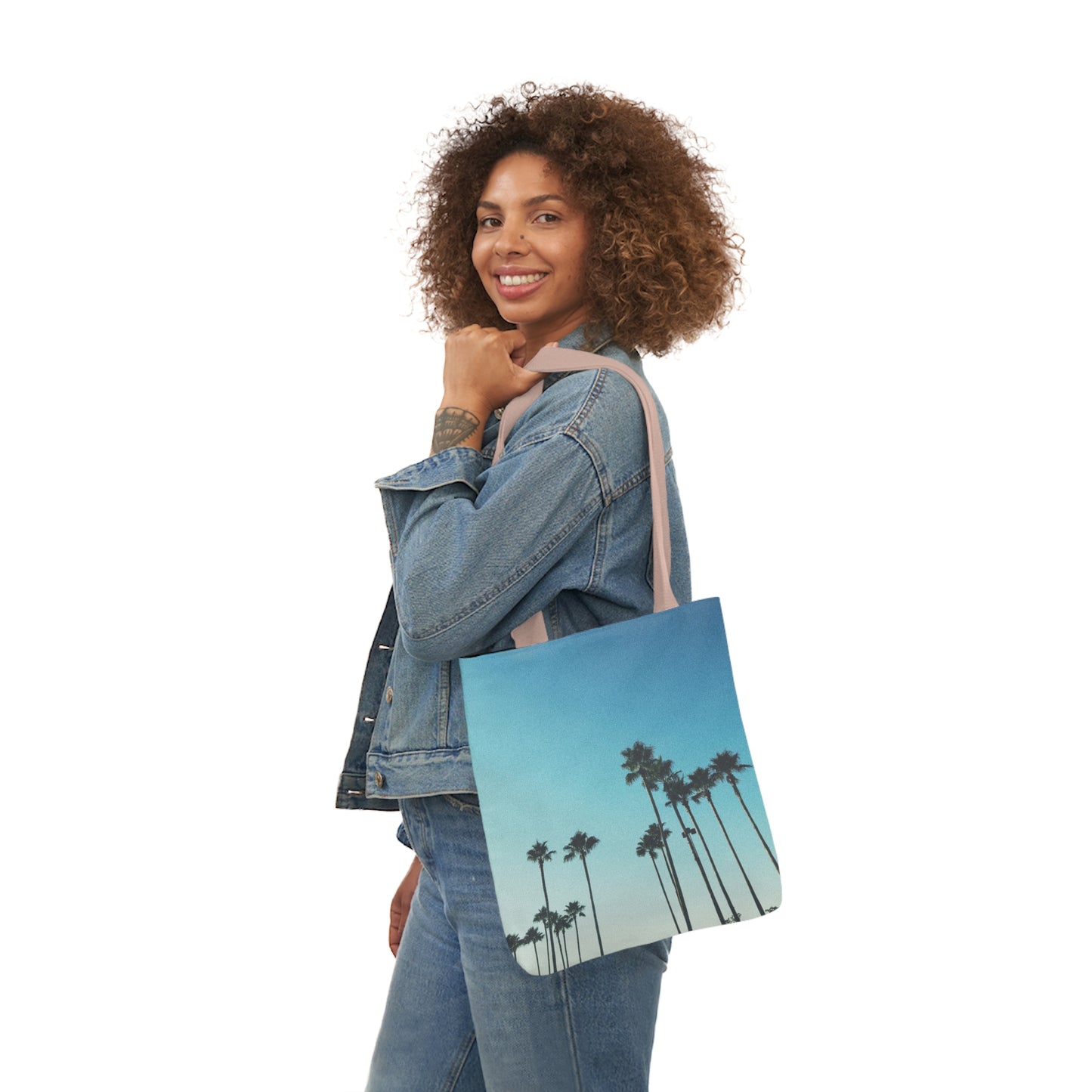 Palm Paradise - Canvas Tote Bag (Ladies), 5-Color Straps