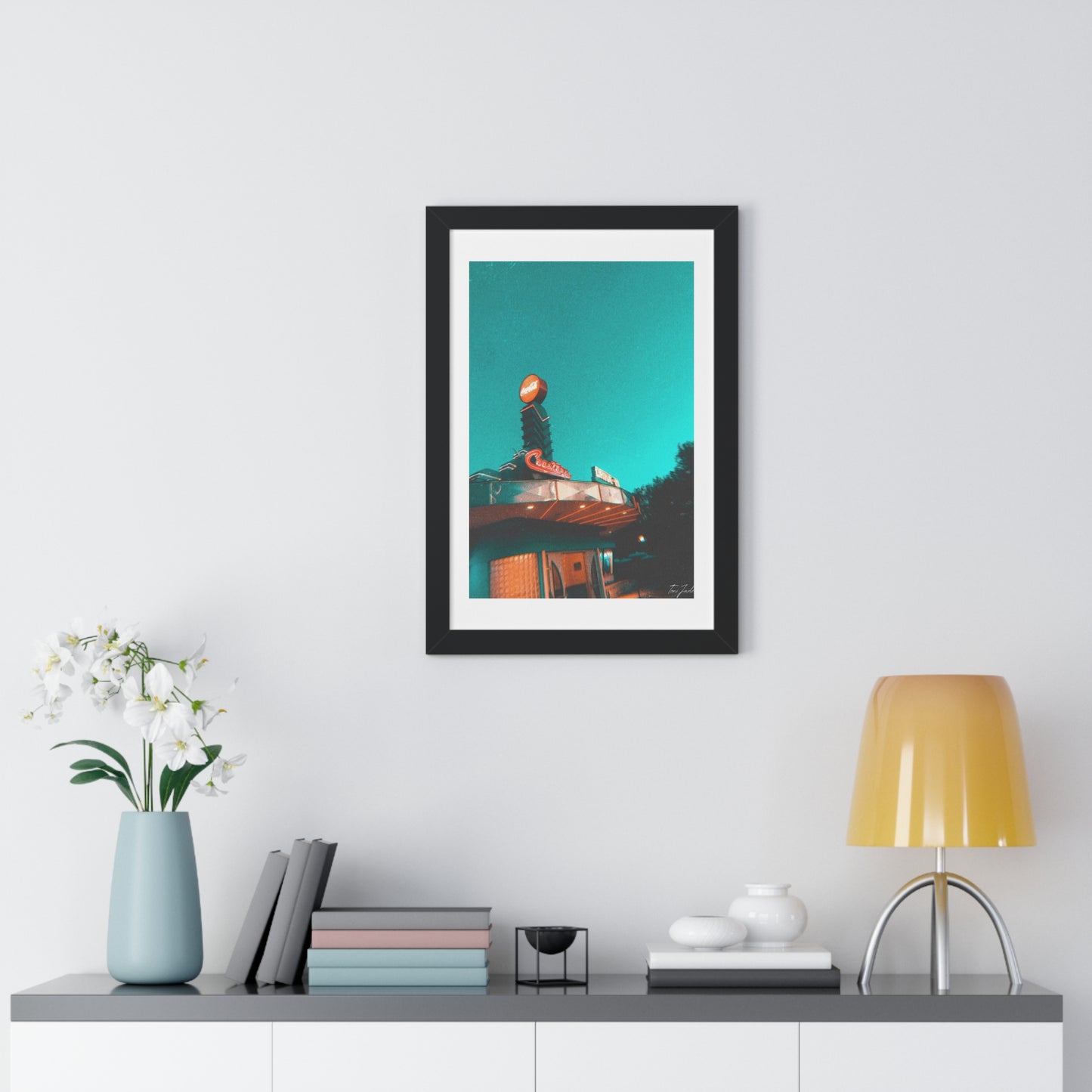 Coasters Drive In - Framed Vertical Poster