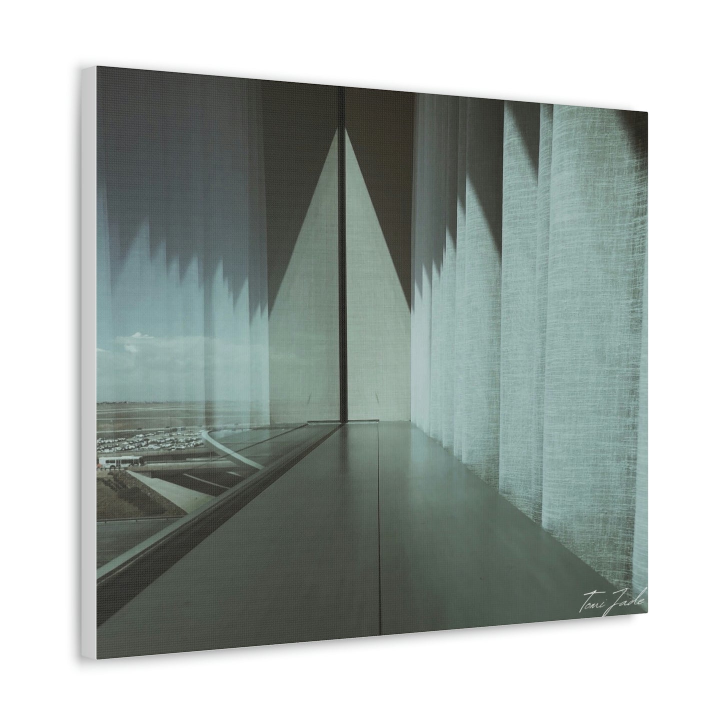 Balance of Symmetry - Canvas Gallery Wraps - TomiJadePhotos. Our minimalist wall art has a faded green and grey color scheme, and features a symmetrical design that is very pleasing to the eye. It's a great way to add a modern touch to your space. The photo is taken in Denver, Colorado.