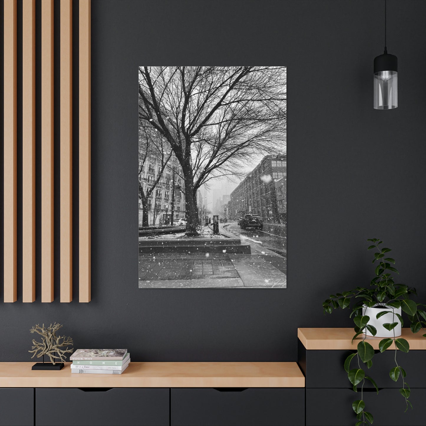 Snowfall Downtown - Canvas Gallery Wraps - TomiJadePhotos