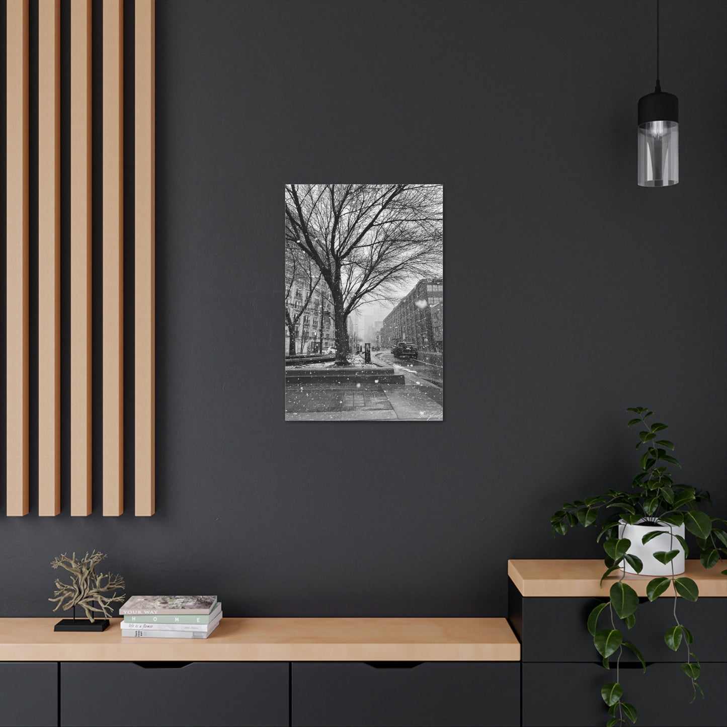 Snowfall Downtown - Canvas Gallery Wraps - TomiJadePhotos