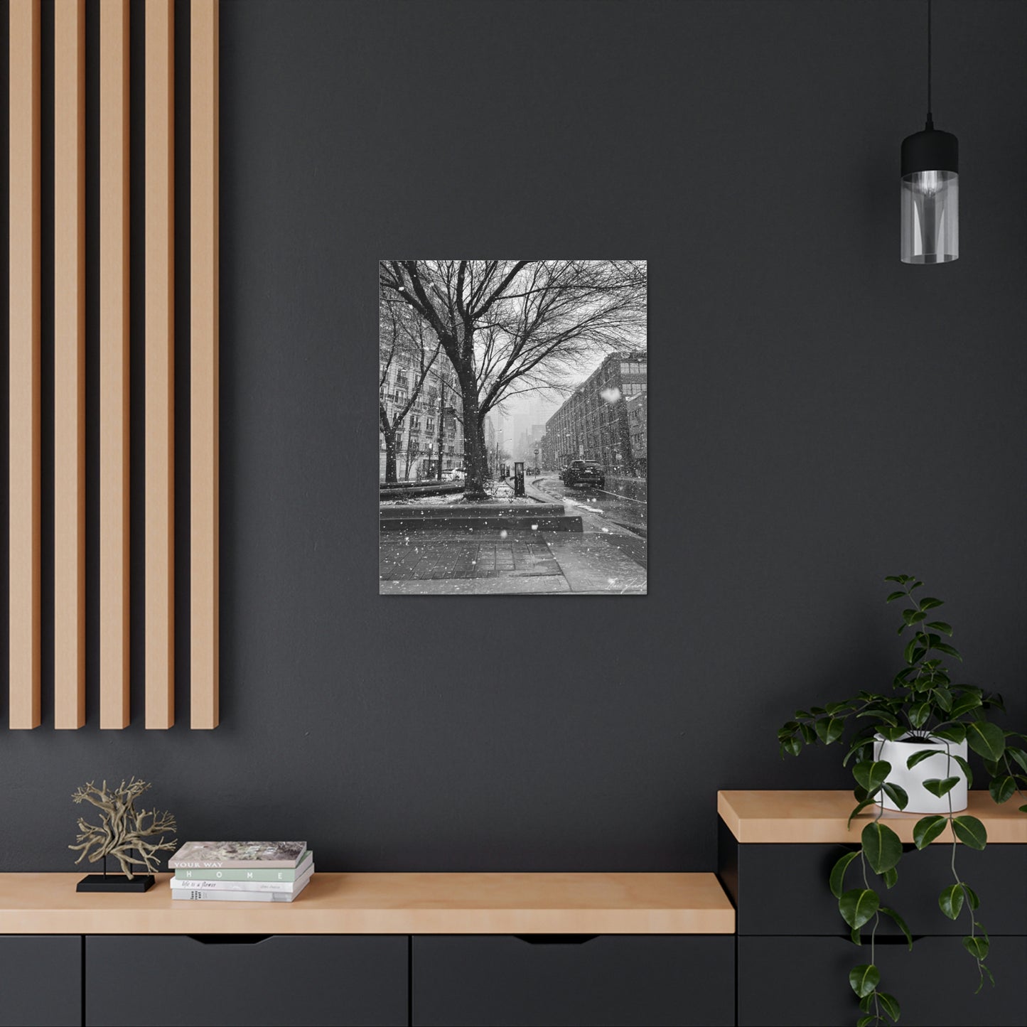 Snowfall Downtown - Canvas Gallery Wraps - TomiJadePhotos