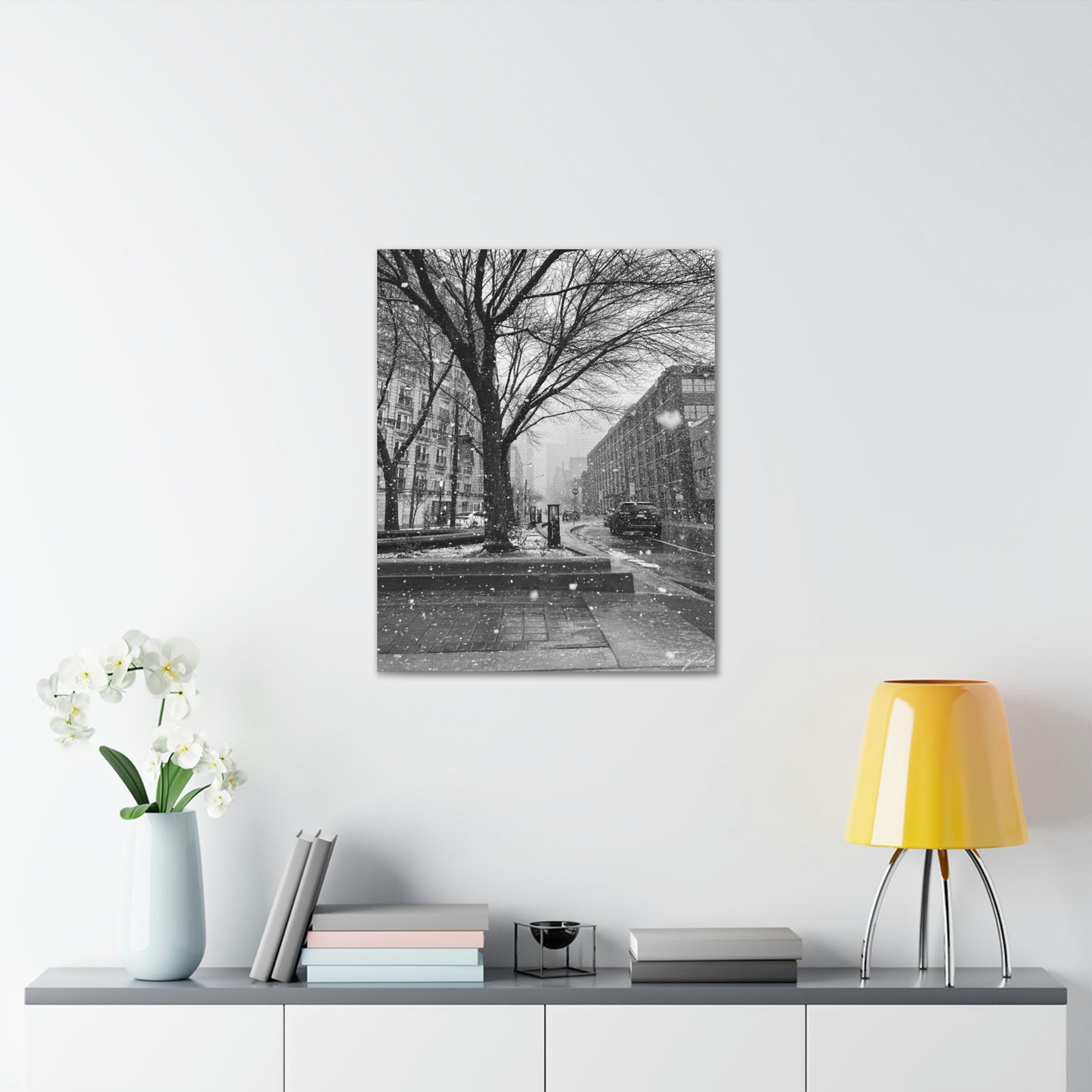 Snowfall Downtown - Canvas Gallery Wraps - TomiJadePhotos