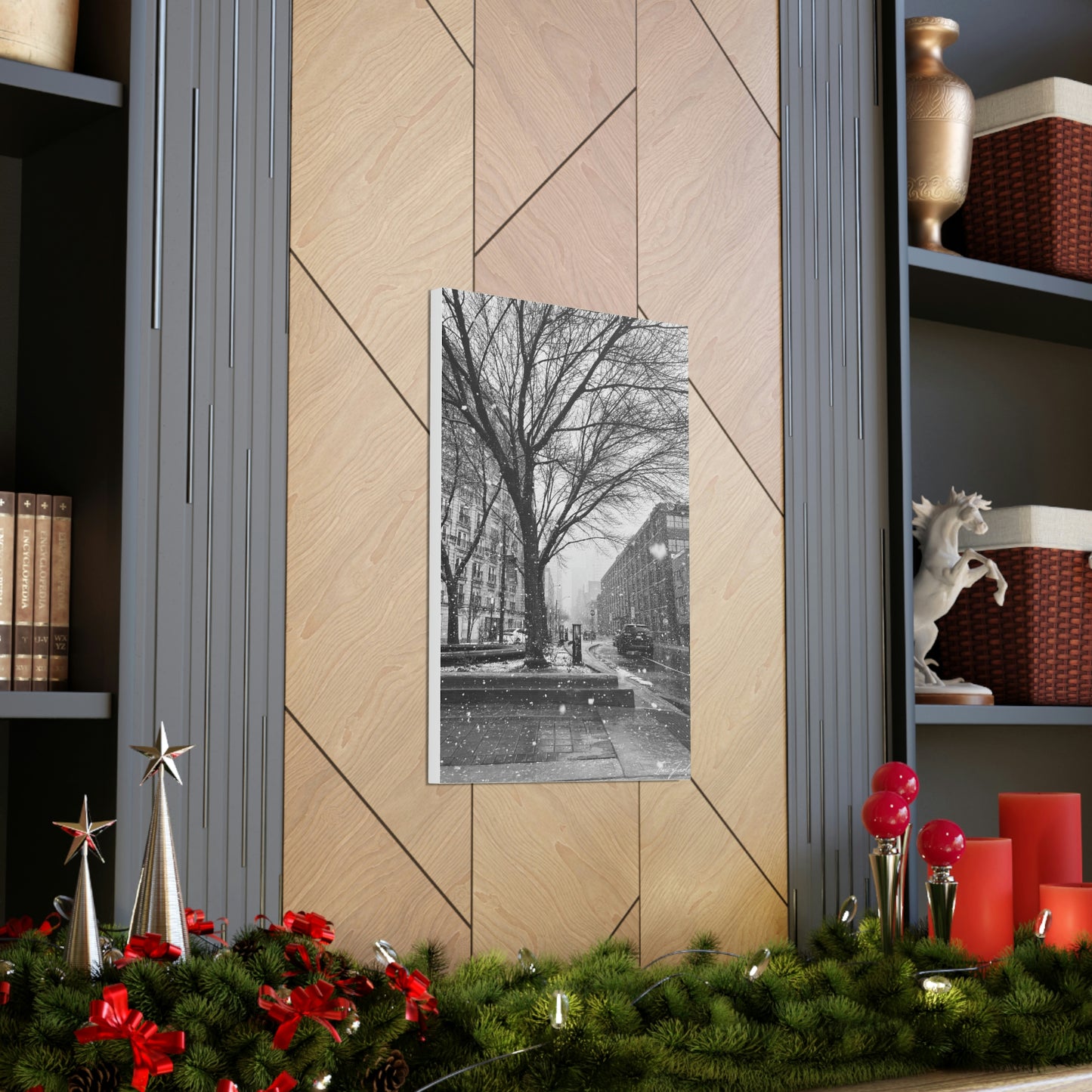 Snowfall Downtown - Canvas Gallery Wraps - TomiJadePhotos