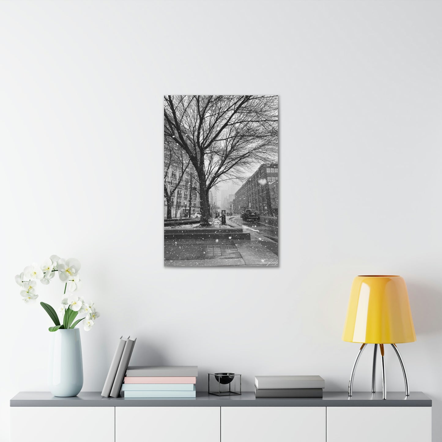 Snowfall Downtown - Canvas Gallery Wraps - TomiJadePhotos