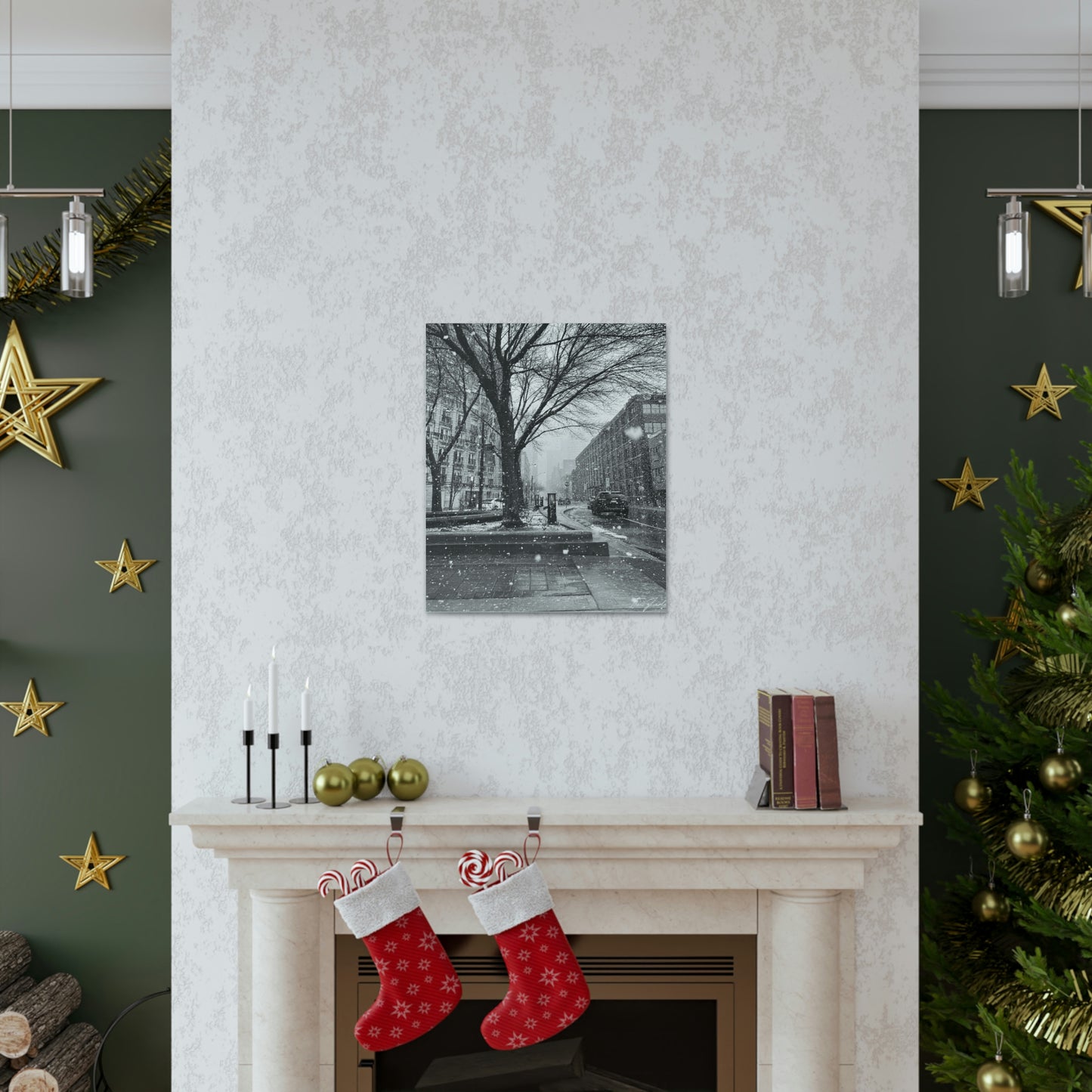 Snowfall Downtown - Canvas Gallery Wraps - TomiJadePhotos
