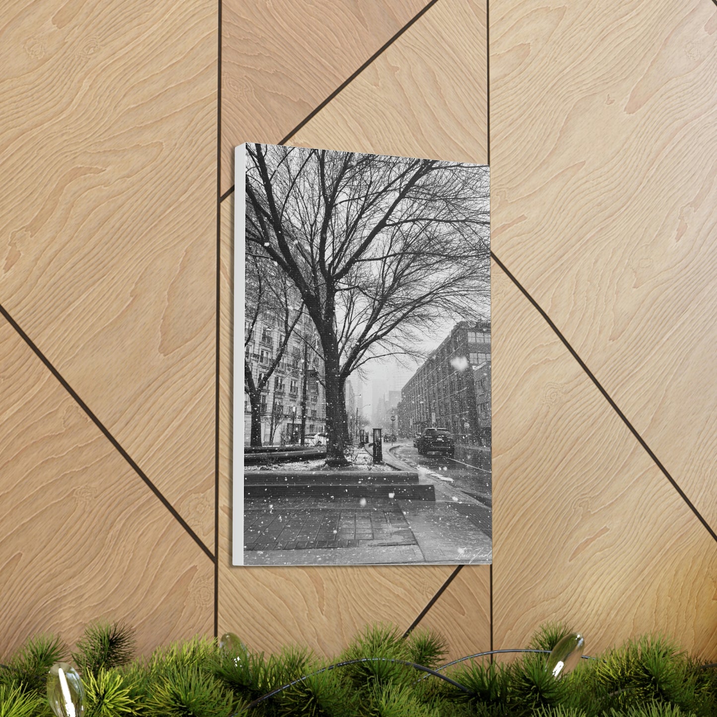 Snowfall Downtown - Canvas Gallery Wraps - TomiJadePhotos