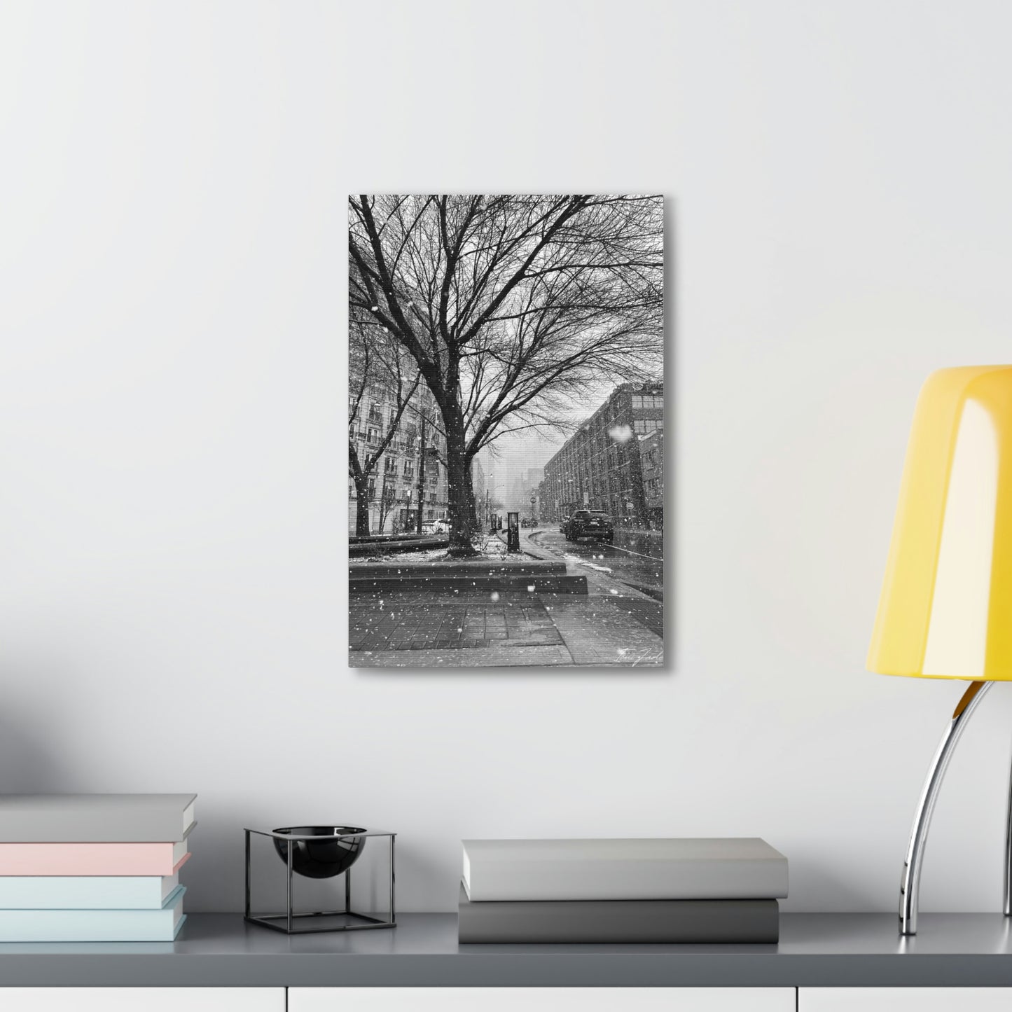 Snowfall Downtown - Canvas Gallery Wraps - TomiJadePhotos