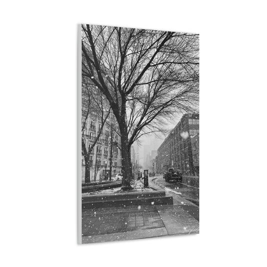 Snowfall Downtown - Canvas Gallery Wraps - TomiJadePhotos