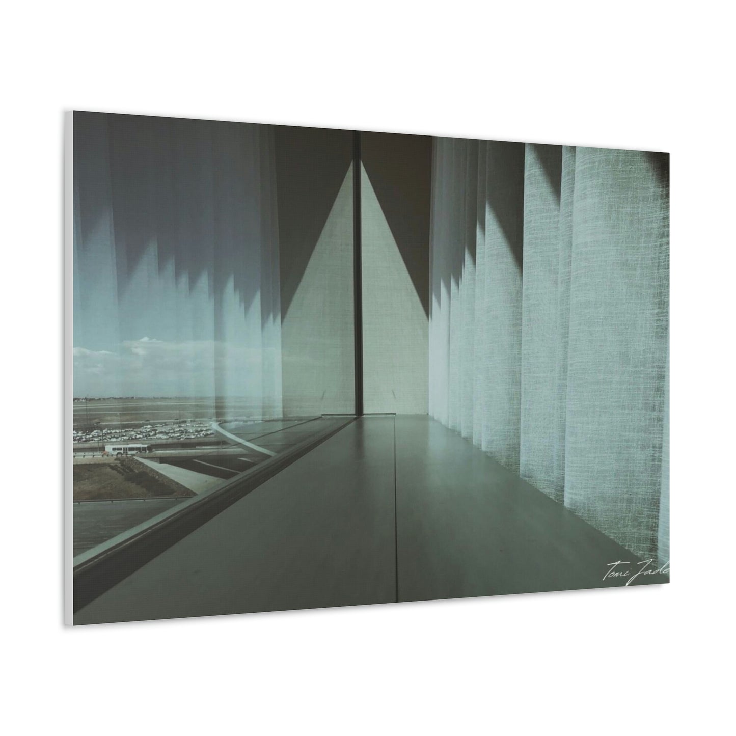 Balance of Symmetry - Canvas Gallery Wraps - TomiJadePhotos. Our minimalist wall art has a faded green and grey color scheme, and features a symmetrical design that is very pleasing to the eye. It's a great way to add a modern touch to your space. The photo is taken in Denver, Colorado.