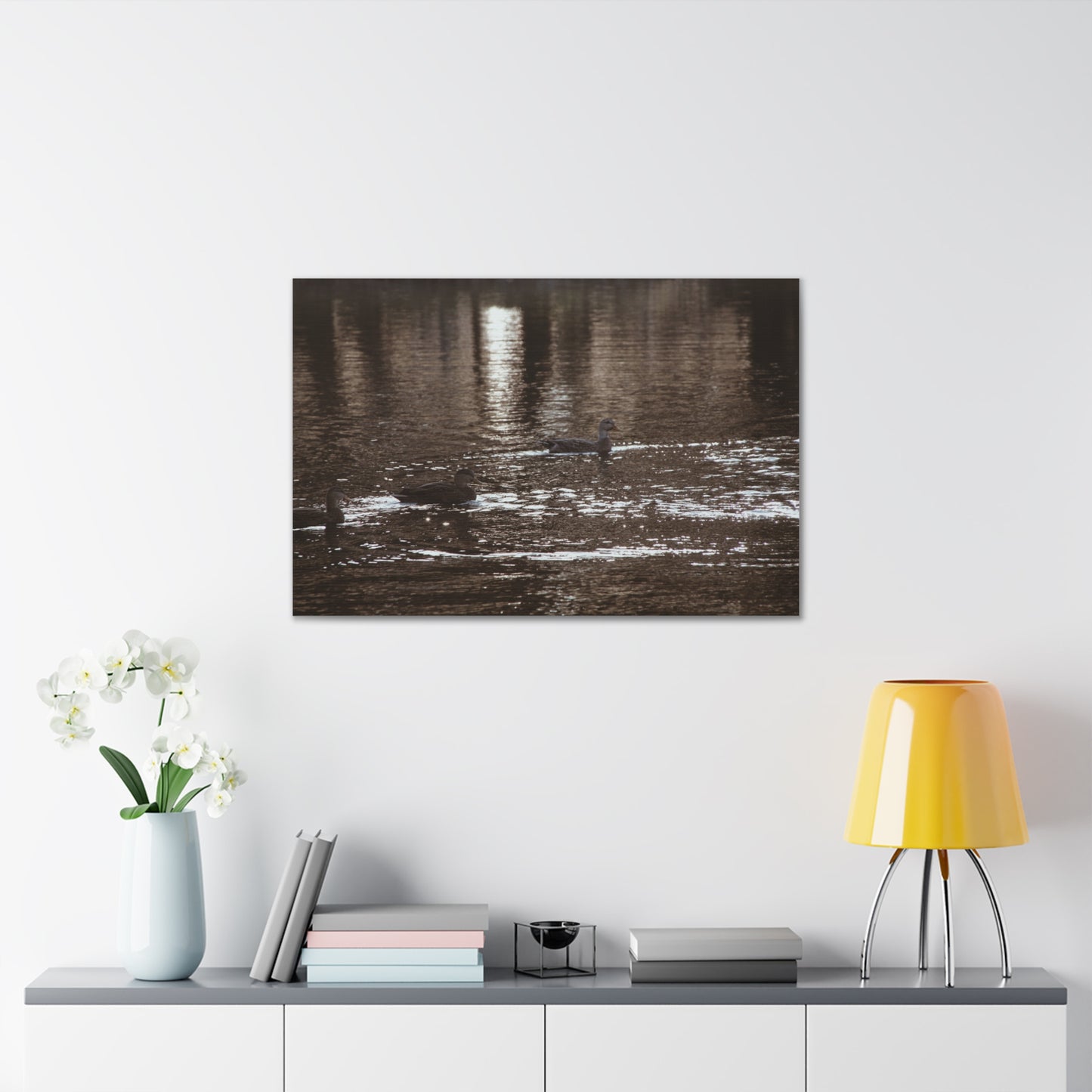 Ducks in a Pond - Canvas Gallery Wraps