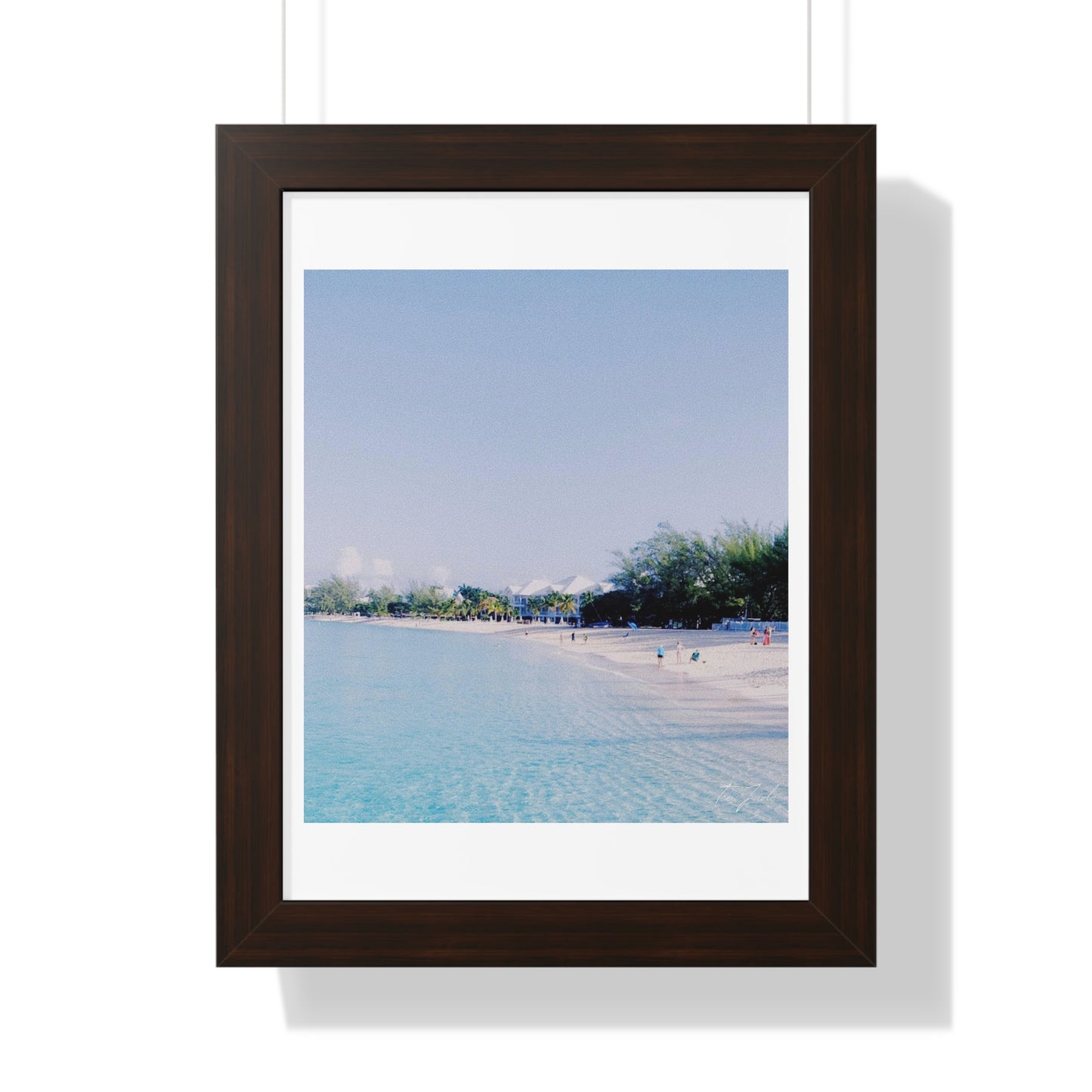 White Beach - Framed Vertical Poster