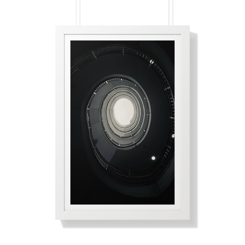 Spiral Staircase - Framed Vertical Poster