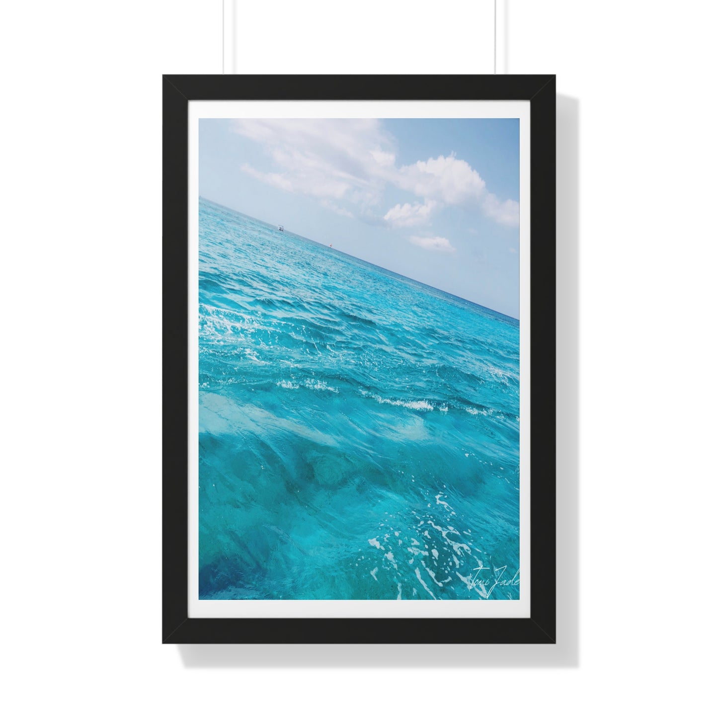 Ocean Blue - Framed Vertical Poster