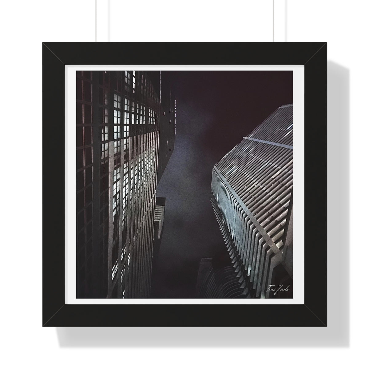City Night Skies - Framed Vertical Poster