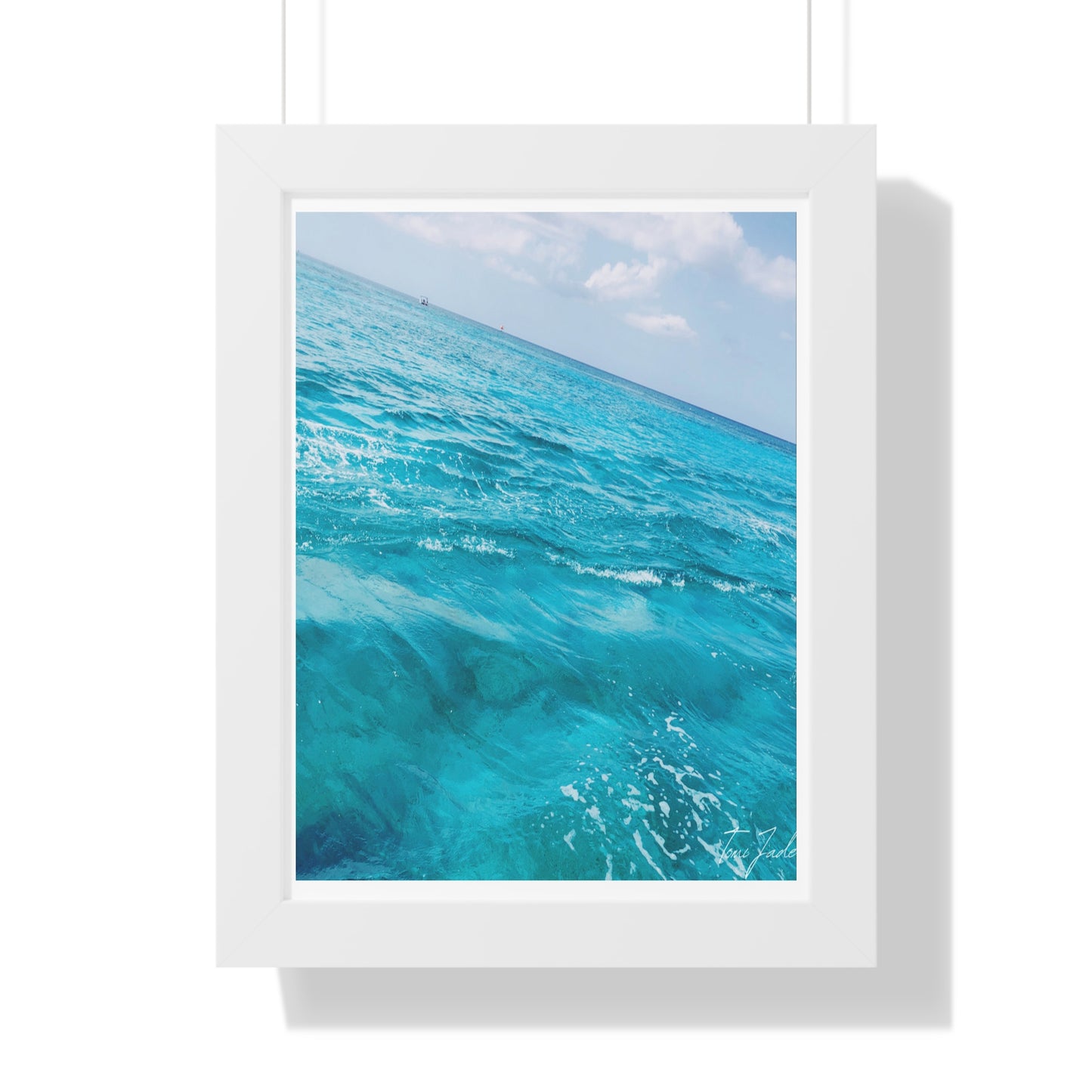 Ocean Blue - Framed Vertical Poster